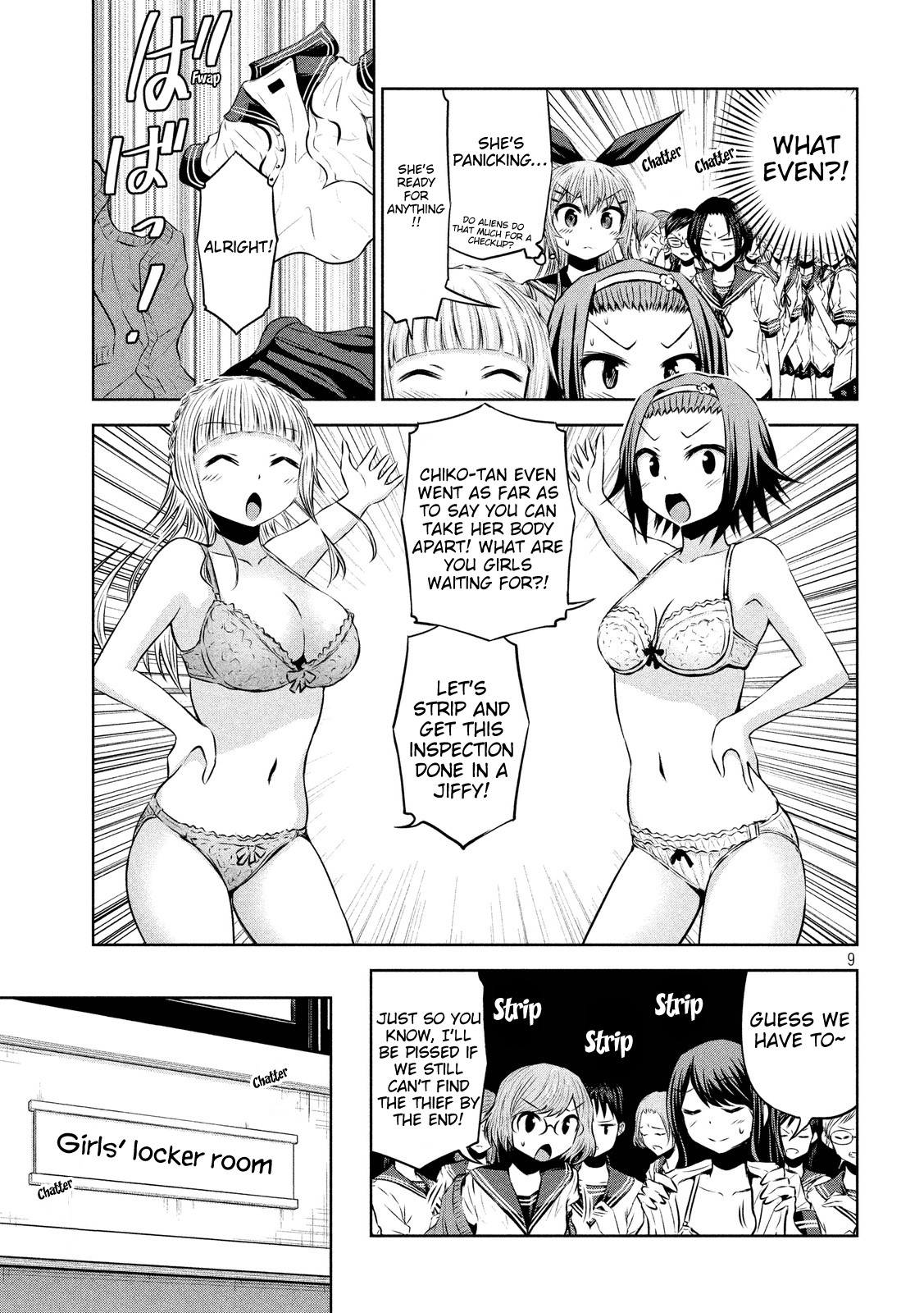 Chikotan, Kowareru Chapter 46 page 9 - Chapter 46: Class Prez Chiko and the Stolen Panties! The Thief's True Identity Is...?!