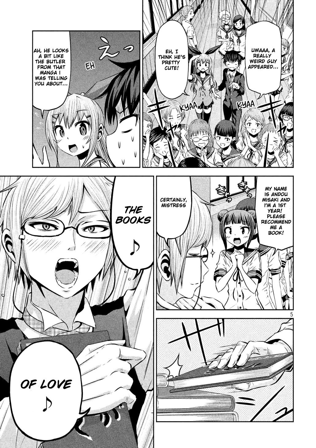 Chikotan, Kowareru Chapter 53 page 5 - Chapter 53: The Second Mercenary of the Student Council Makes His Appearance!! Here Comes Uguisudani, President of the Library Committee!!