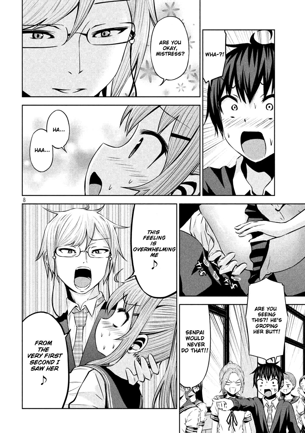 Chikotan, Kowareru Chapter 53 page 8 - Chapter 53: The Second Mercenary of the Student Council Makes His Appearance!! Here Comes Uguisudani, President of the Library Committee!!