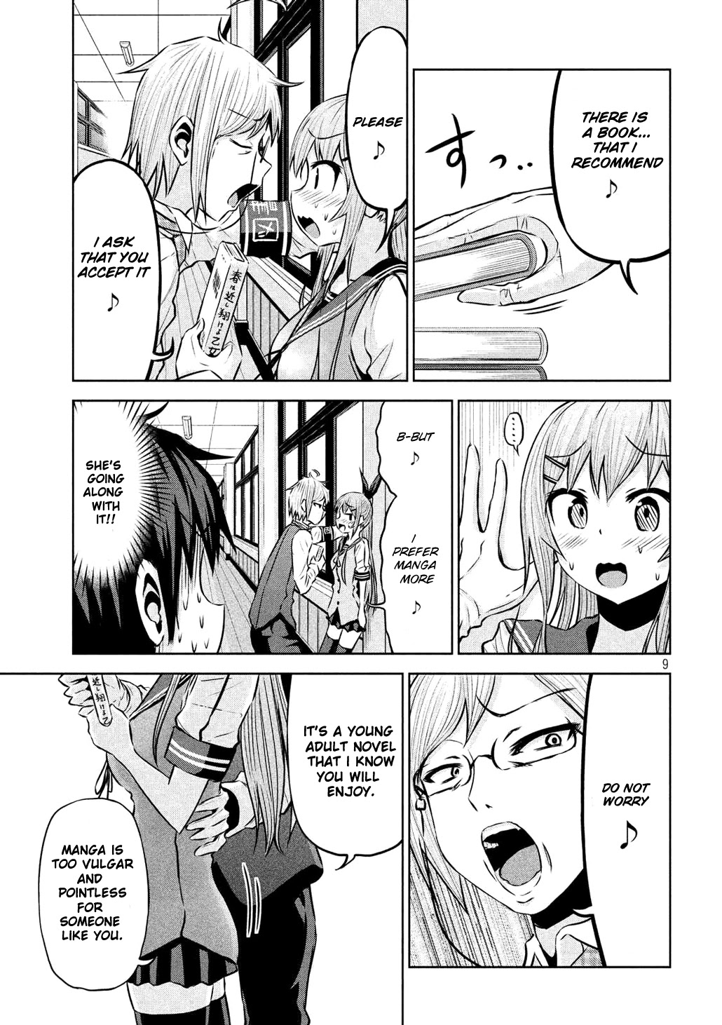 Chikotan, Kowareru Chapter 53 page 9 - Chapter 53: The Second Mercenary of the Student Council Makes His Appearance!! Here Comes Uguisudani, President of the Library Committee!!
