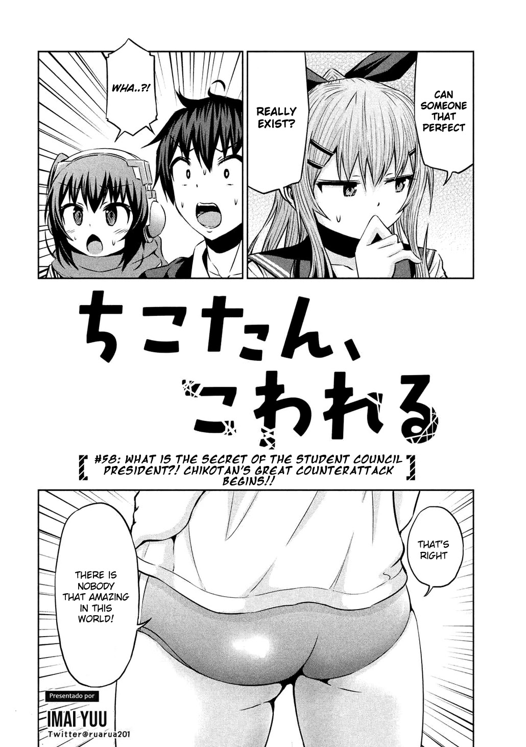 Chikotan, Kowareru Chapter 58 page 2 - Chapter 58: What is the Secret of the Student Council President?! Chikotan's Great Counterattack Begins!!