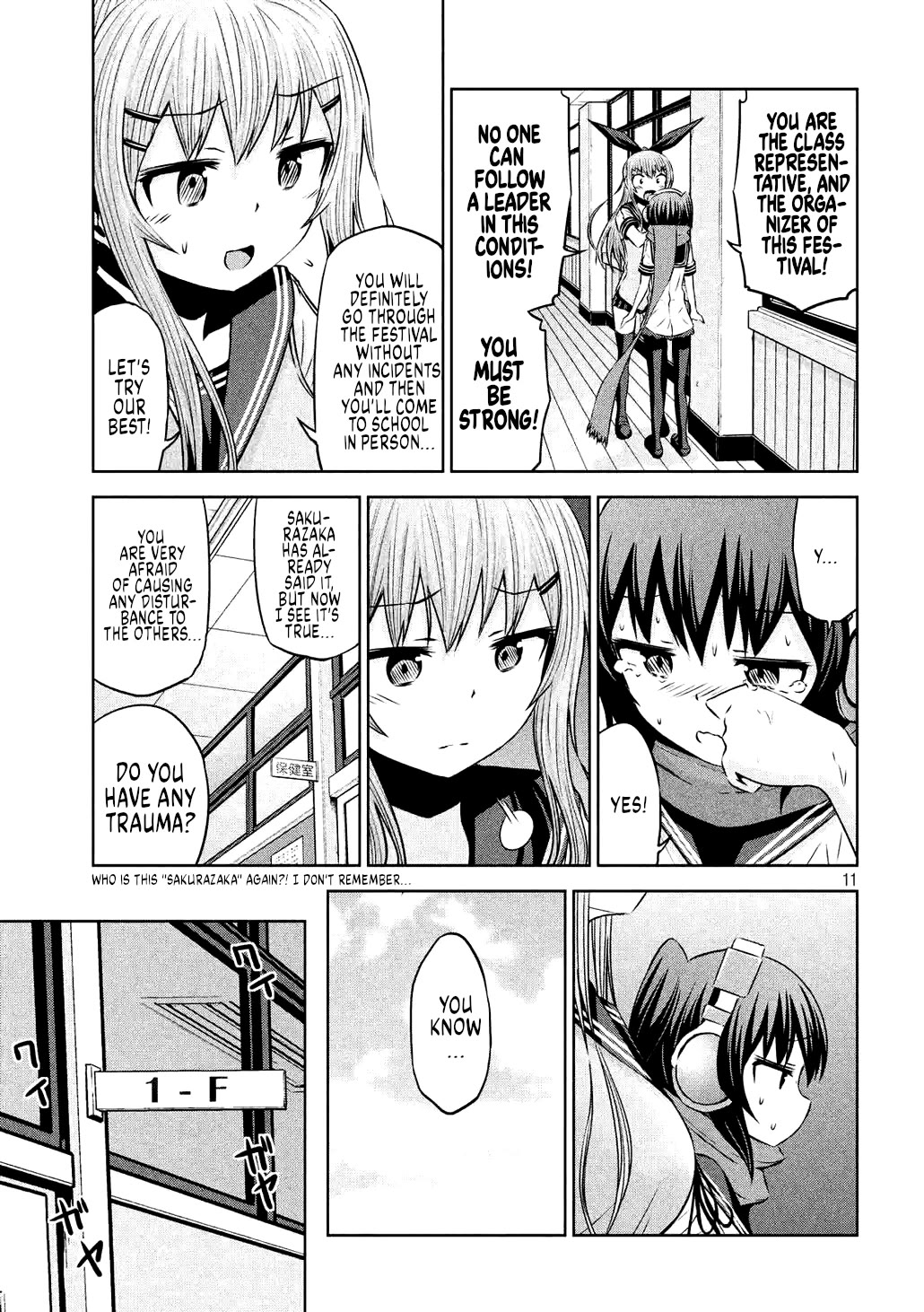 Chikotan, Kowareru Chapter 62 page 12 - Chapter 62: That hot girl finally awakens! Will her love save class 1-F? [LE]