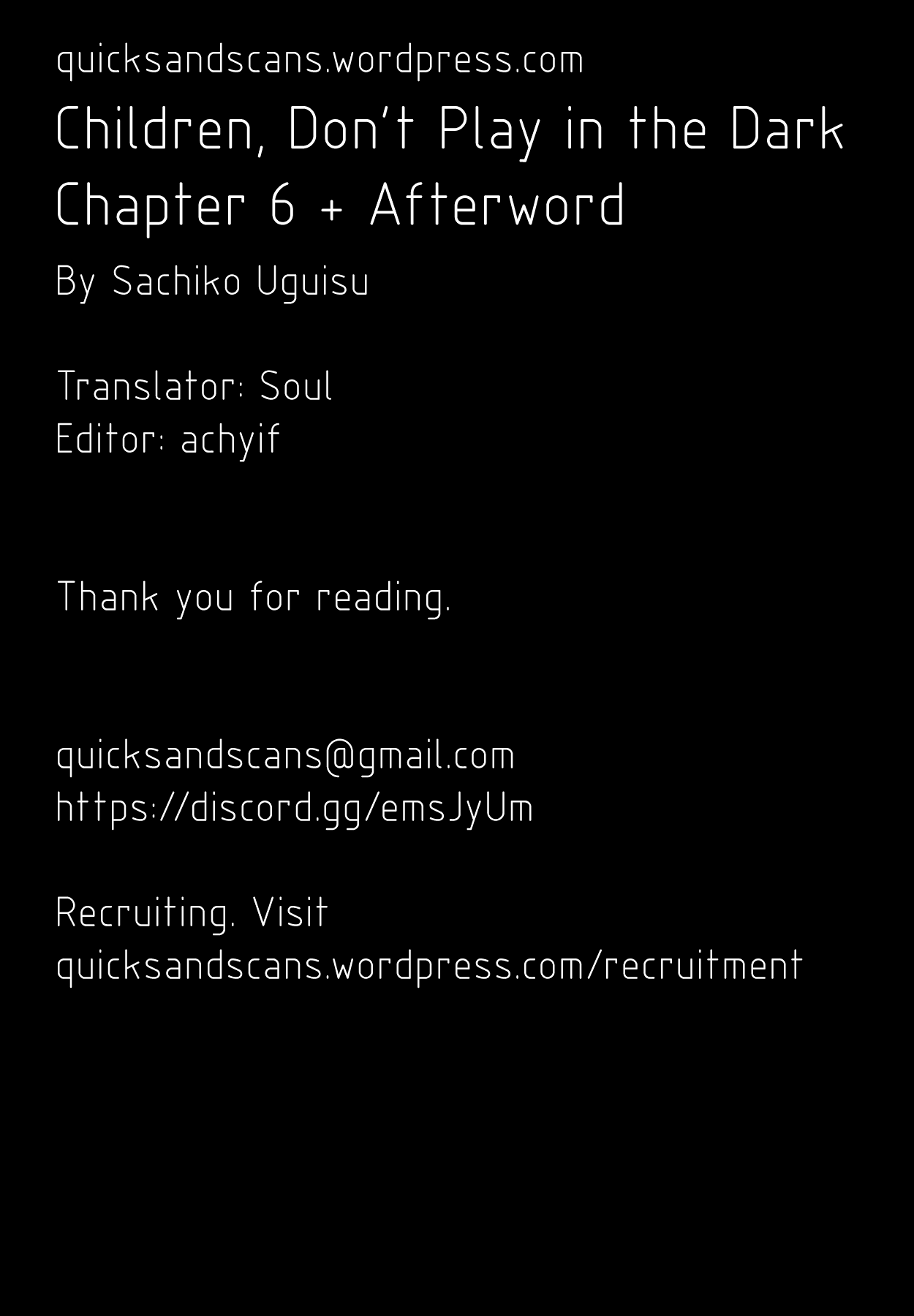 Children, Don't Play in the Dark Chapter 6 page 35 - Chapter 6 [END]