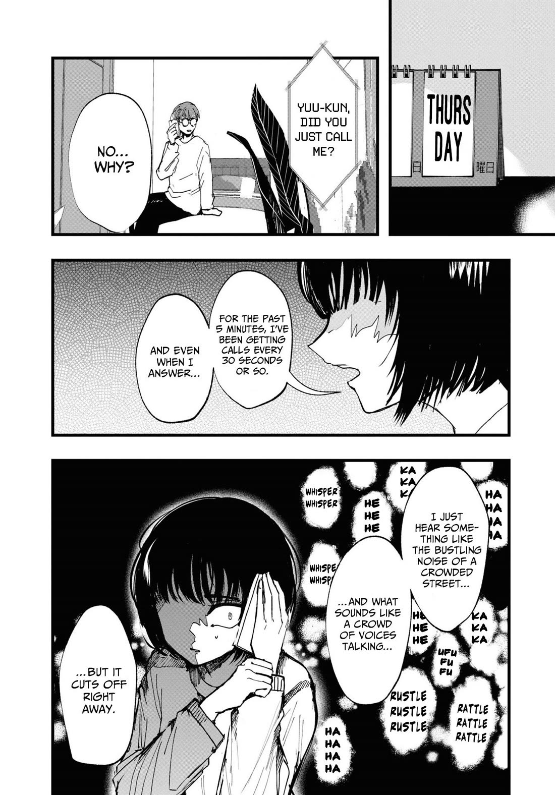 Chilling Internet Urban Legends: A Horror Comic Anthology Chapter 4 page 14 - Chapter 4: Rinfone (Tsutsui Itsuki)