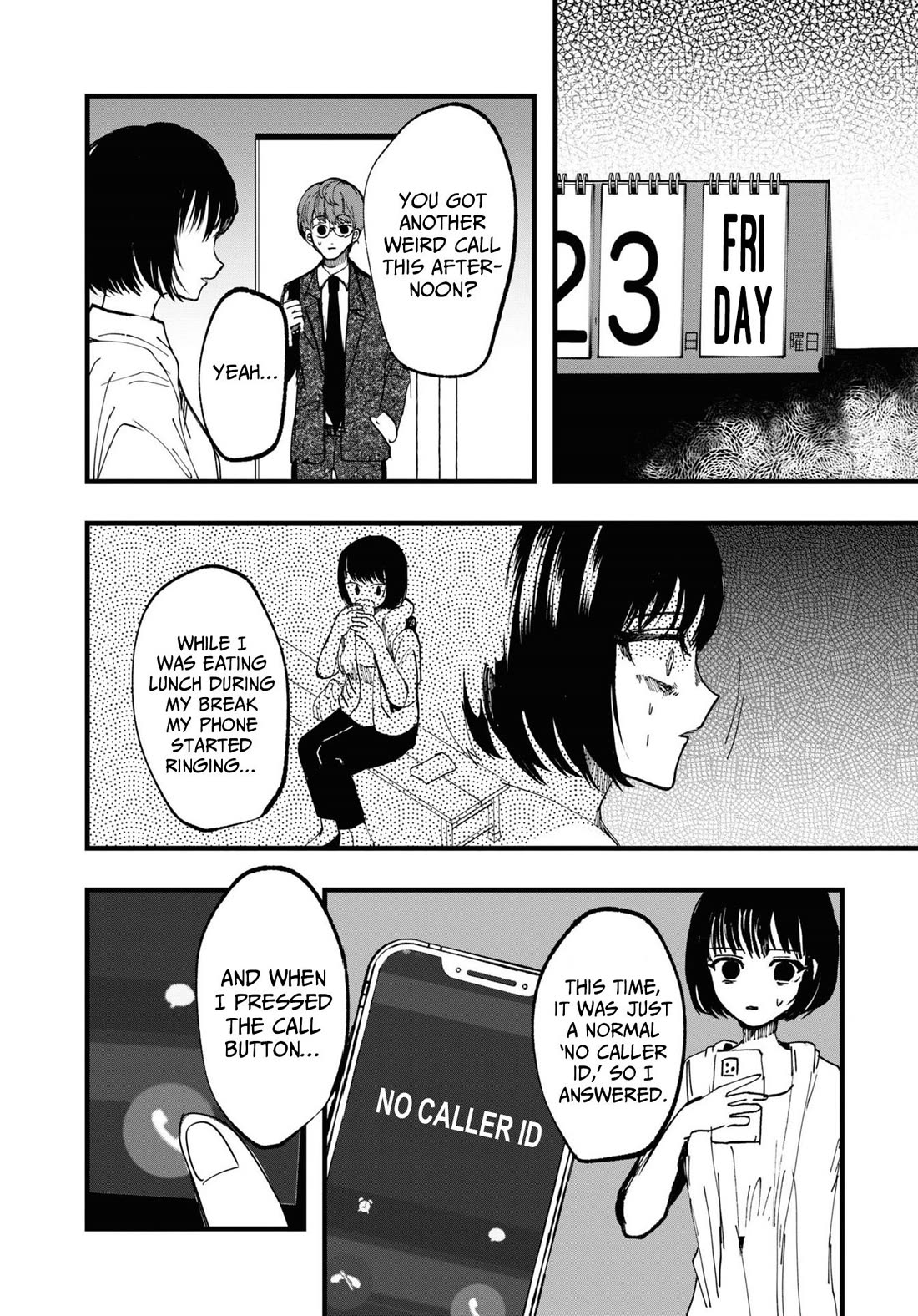 Chilling Internet Urban Legends: A Horror Comic Anthology Chapter 4 page 16 - Chapter 4: Rinfone (Tsutsui Itsuki)