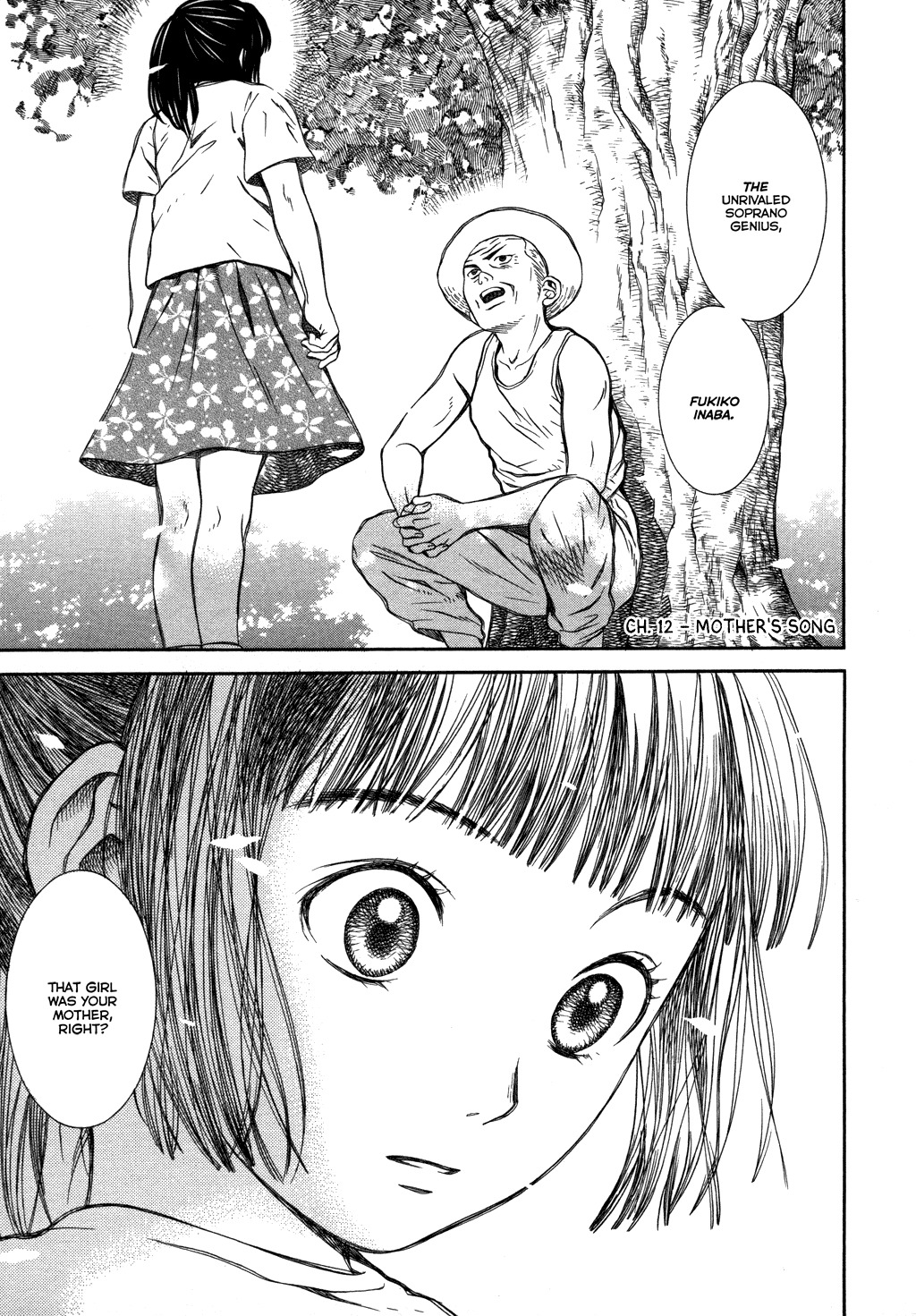Chinatsu no Uta Chapter 12 page 1 - Chapter 12: Mother's song