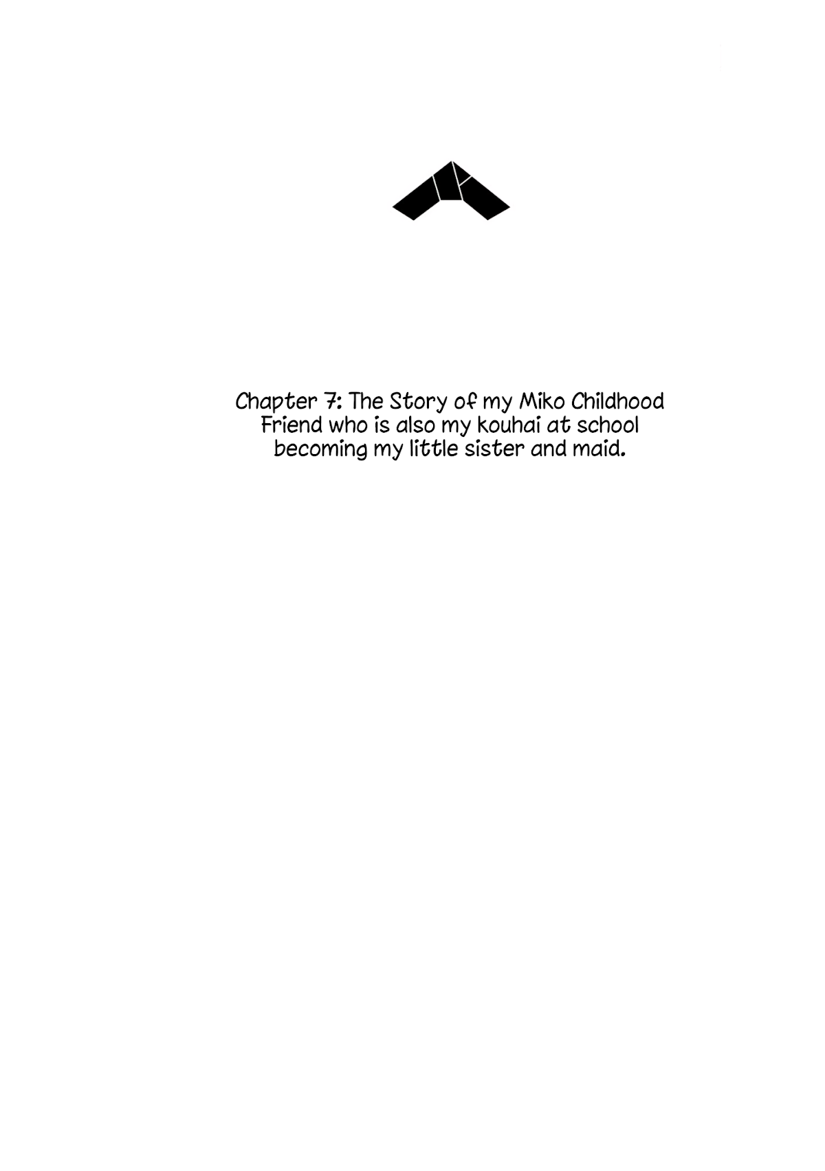 ChinChin KemoKemo Chapter 7 page 1 - Chapter 7: The Story of my Miko Childhood Friend who is also my School Kouhai becoming my Little Sister and Maid