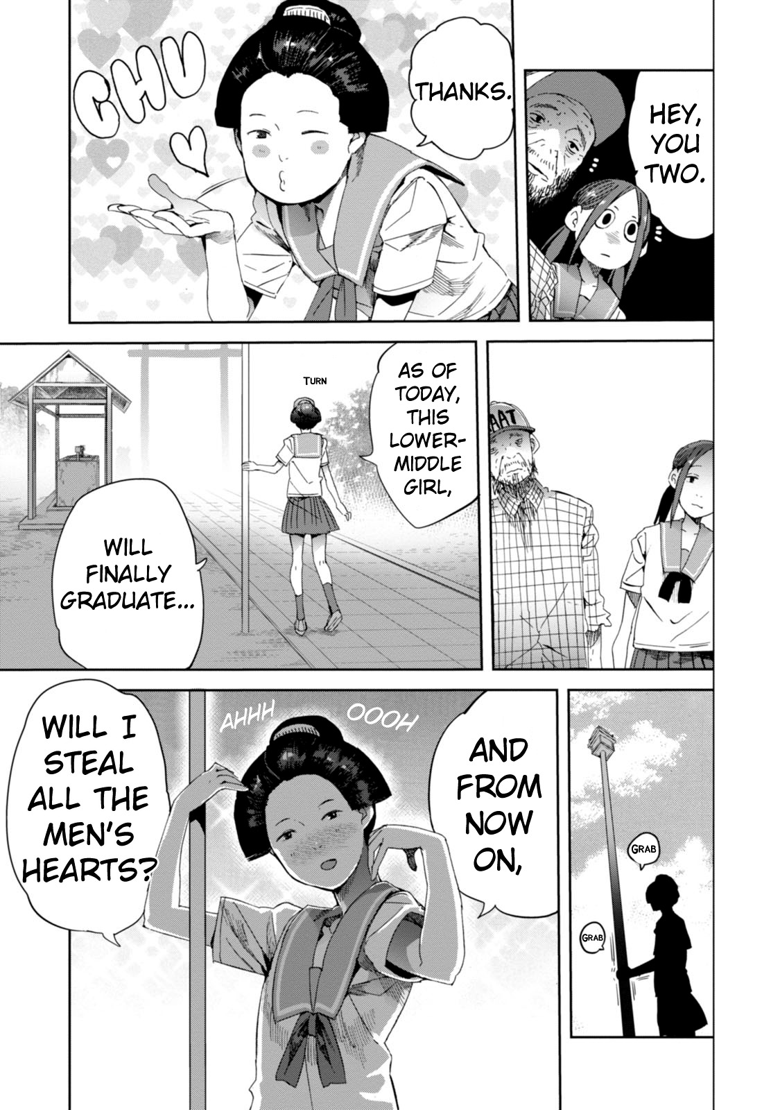 Chio-chan no Tsuugakuro Chapter 18 page 23 - Chapter 18: Chio-chan Changes Her Image