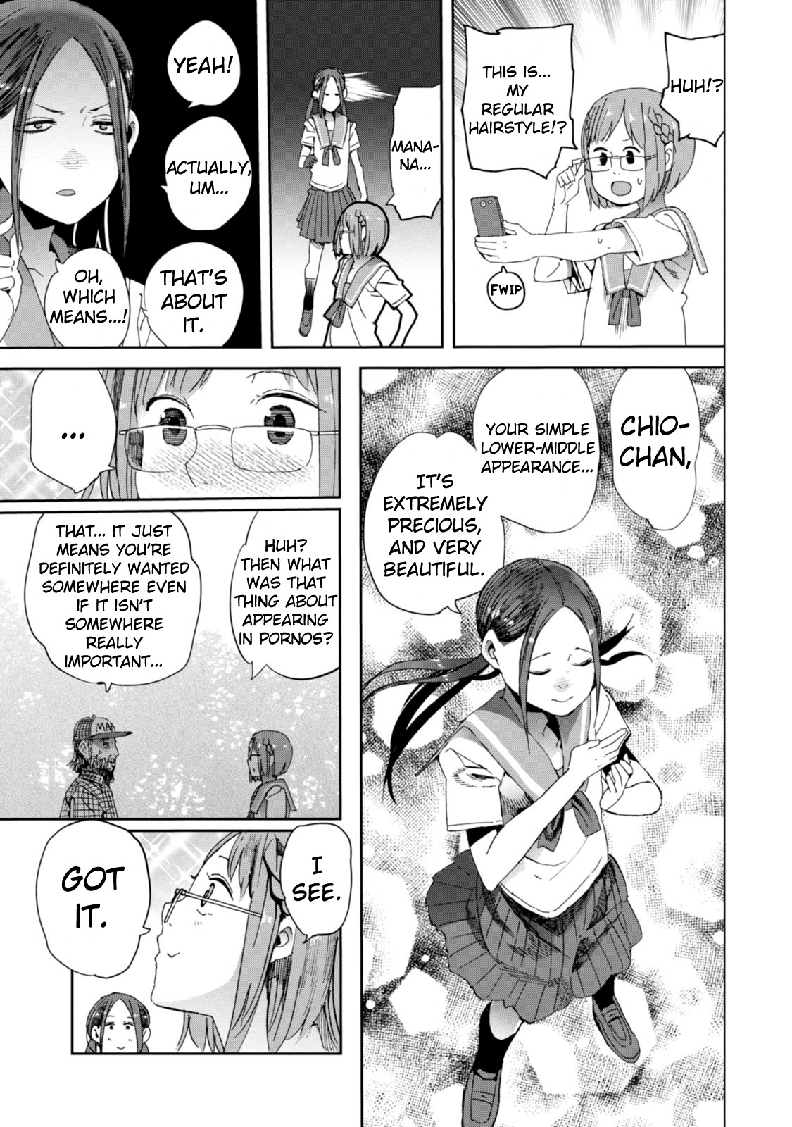 Chio-chan no Tsuugakuro Chapter 18 page 27 - Chapter 18: Chio-chan Changes Her Image