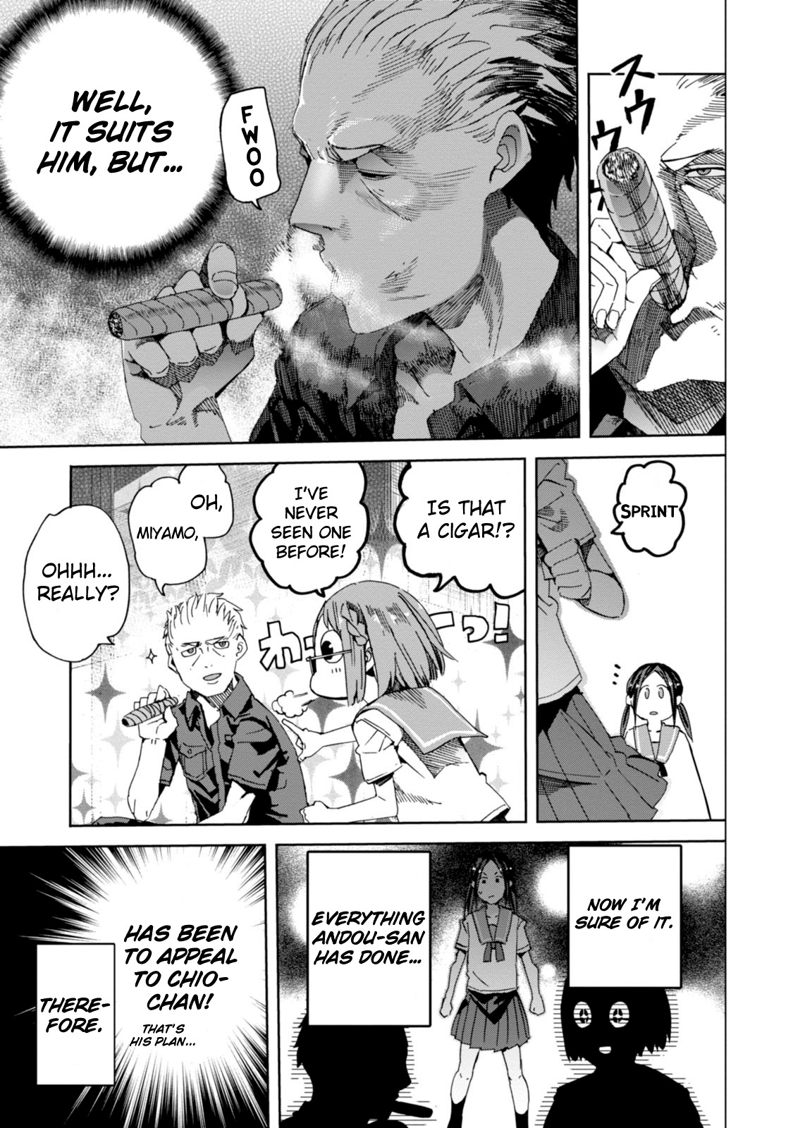 Chio-chan no Tsuugakuro Chapter 19 page 11 - Chapter 19: Flat Cut