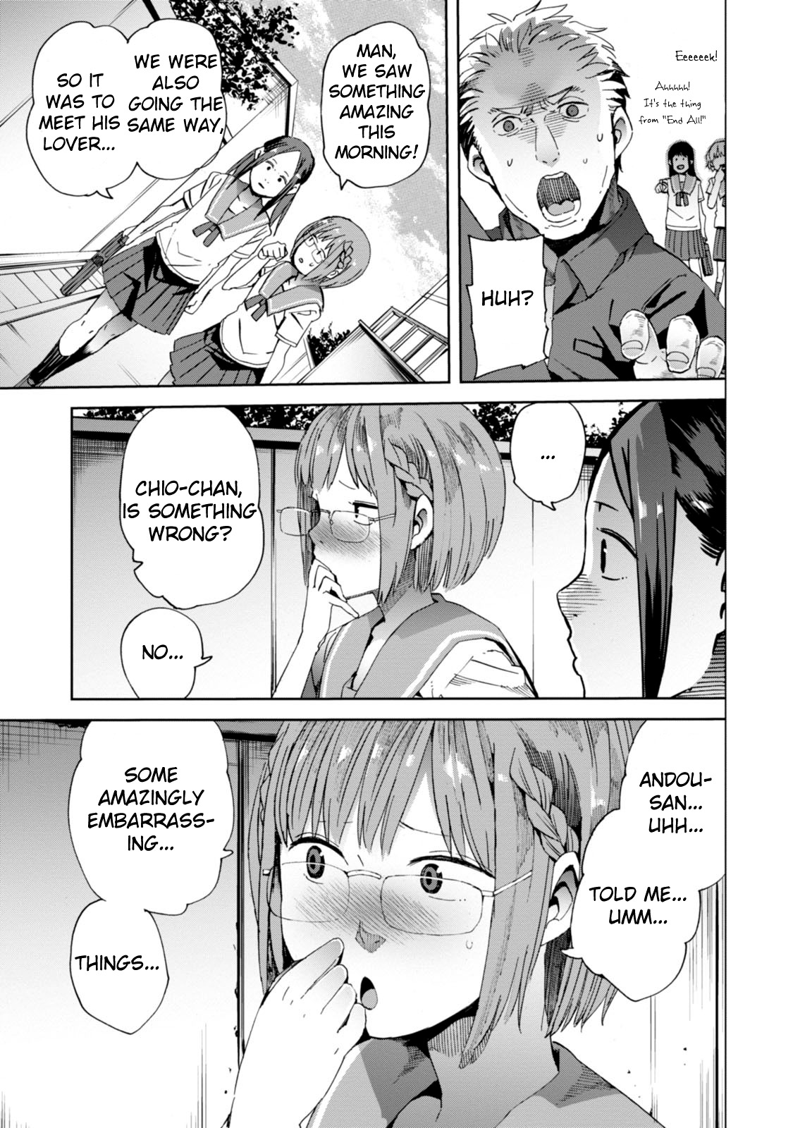 Chio-chan no Tsuugakuro Chapter 19 page 27 - Chapter 19: Flat Cut