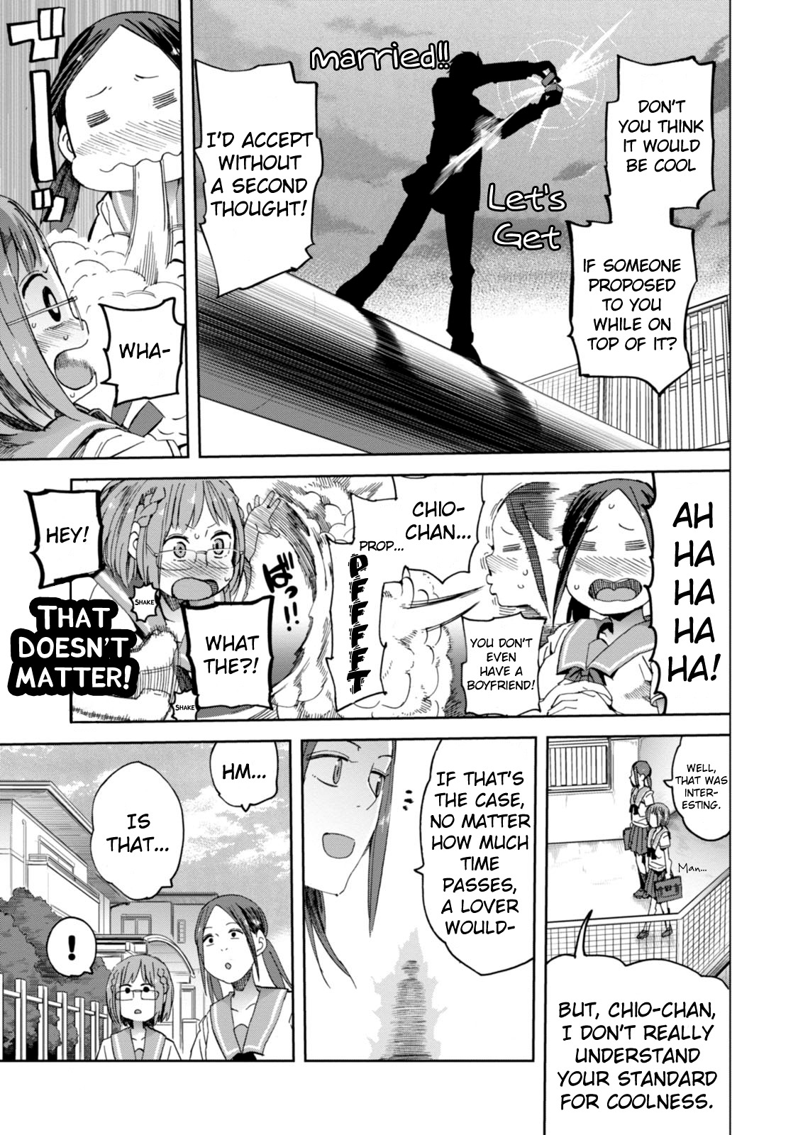 Chio-chan no Tsuugakuro Chapter 19 page 5 - Chapter 19: Flat Cut