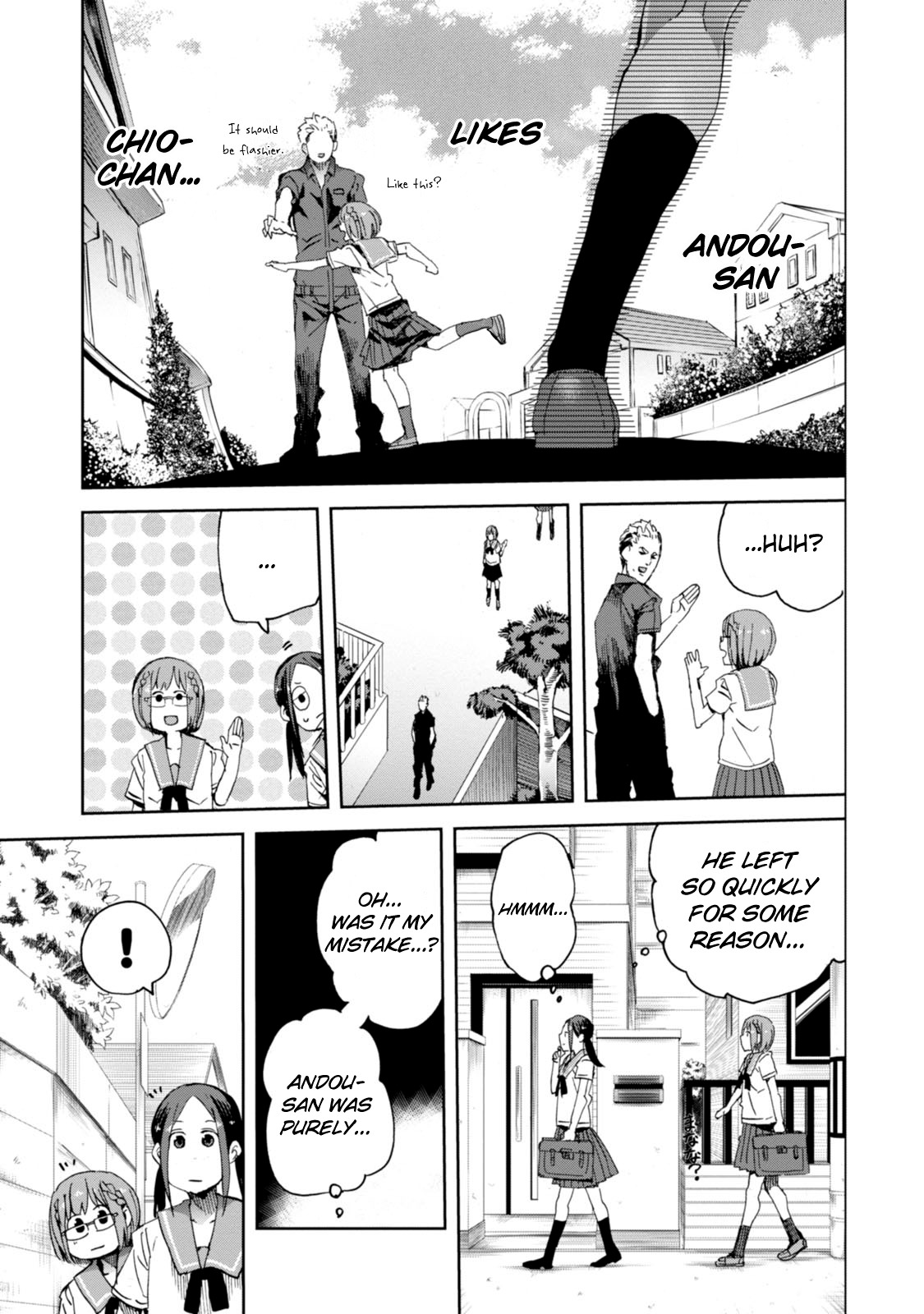Chio-chan no Tsuugakuro Chapter 19 page 9 - Chapter 19: Flat Cut