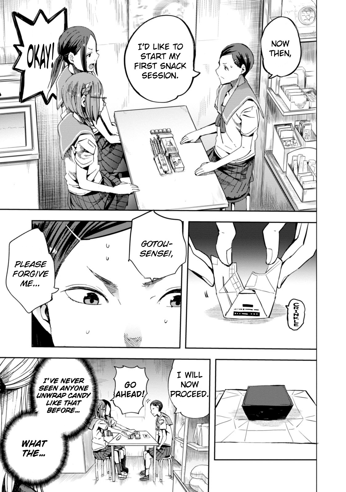Chio-chan no Tsuugakuro Chapter 20 page 15 - Chapter 20: Shinozuka-san, Sugar Content, And The Press Conference