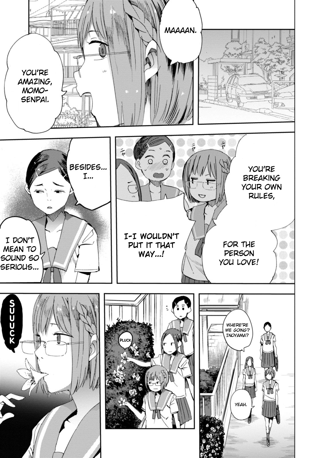 Chio-chan no Tsuugakuro Chapter 20 page 7 - Chapter 20: Shinozuka-san, Sugar Content, And The Press Conference