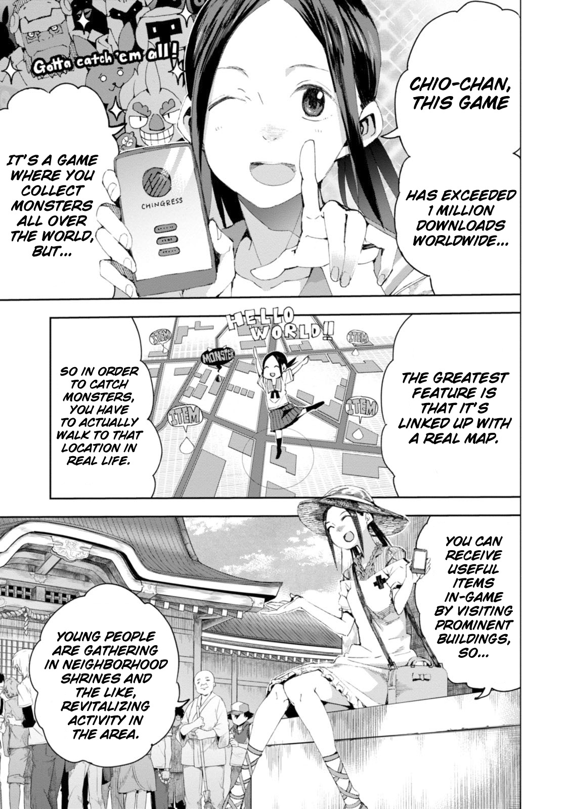 Chio-chan no Tsuugakuro Chapter 28 page 3 - Chapter 28: Chio-chan Plays GO!
