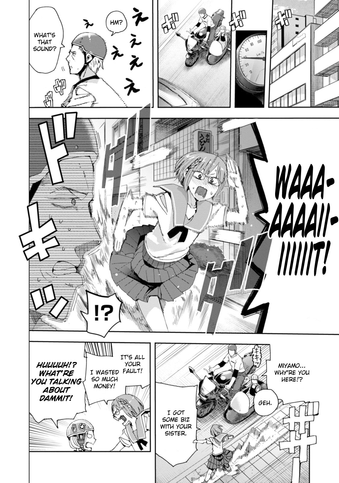 Chio-chan no Tsuugakuro Chapter 29 page 14 - Chapter 29: Andou-san and The Sidecar