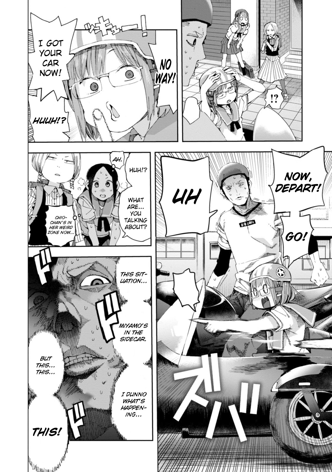 Chio-chan no Tsuugakuro Chapter 29 page 16 - Chapter 29: Andou-san and The Sidecar
