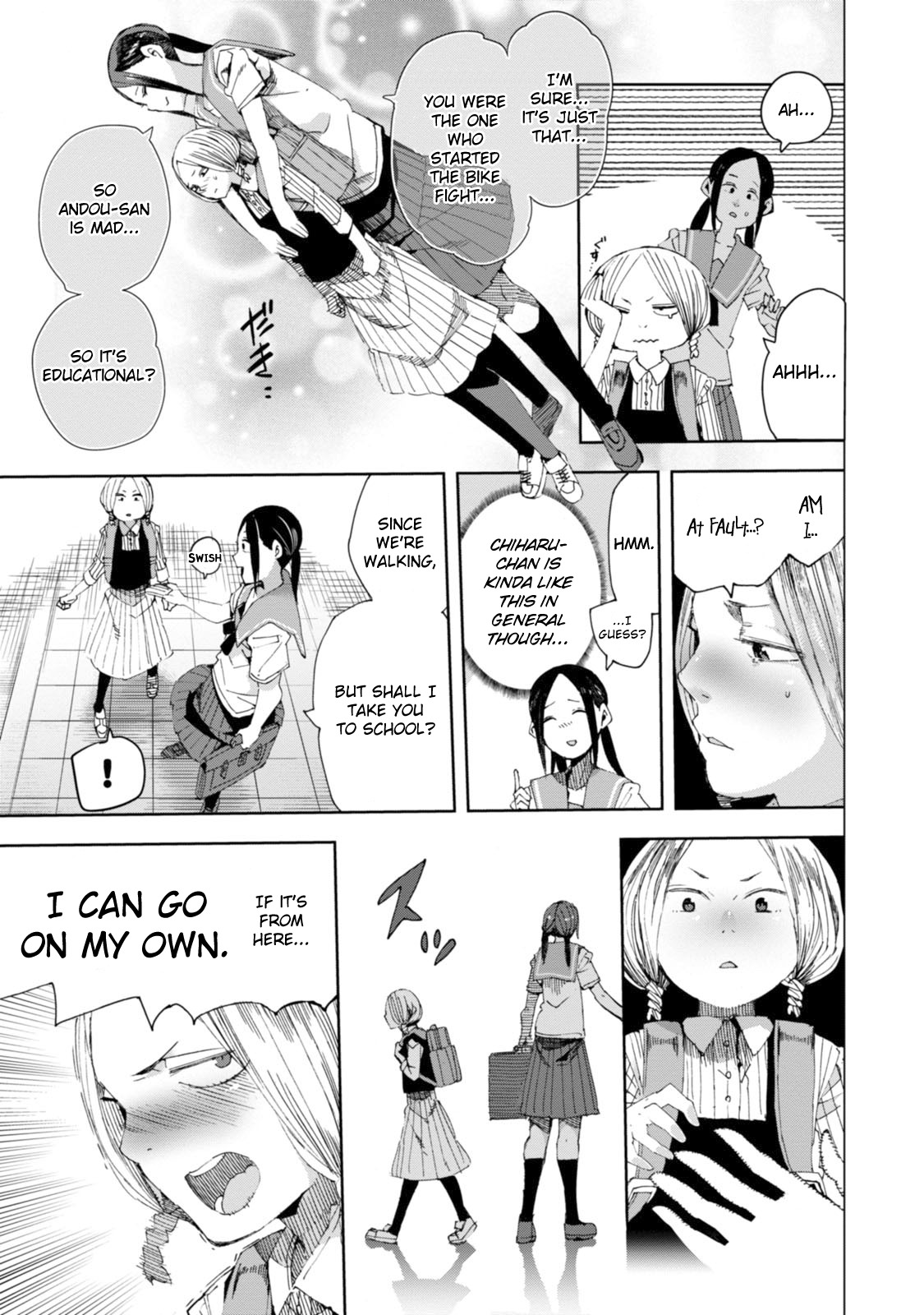 Chio-chan no Tsuugakuro Chapter 29 page 19 - Chapter 29: Andou-san and The Sidecar