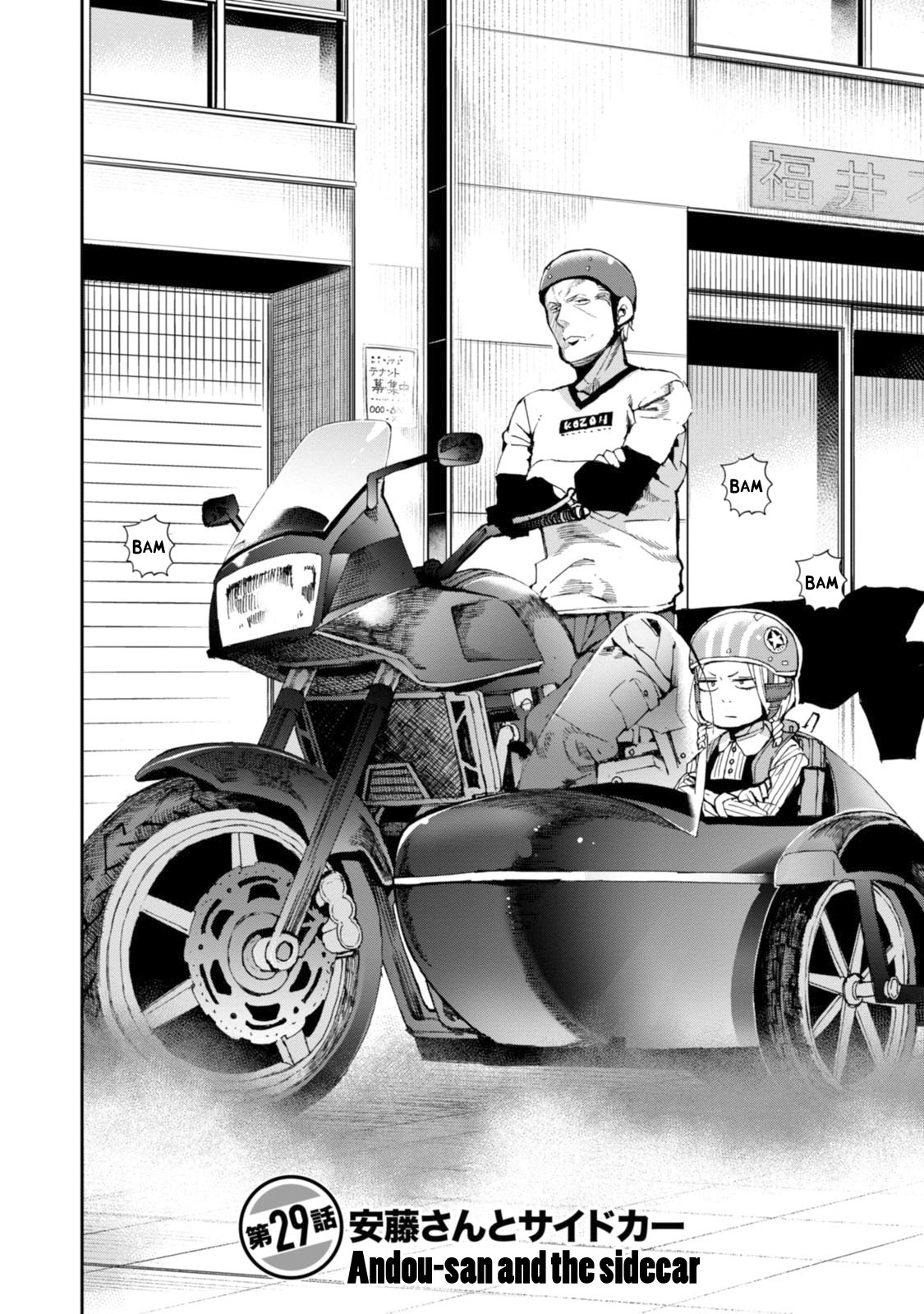 Chio-chan no Tsuugakuro Chapter 29 page 2 - Chapter 29: Andou-san and The Sidecar