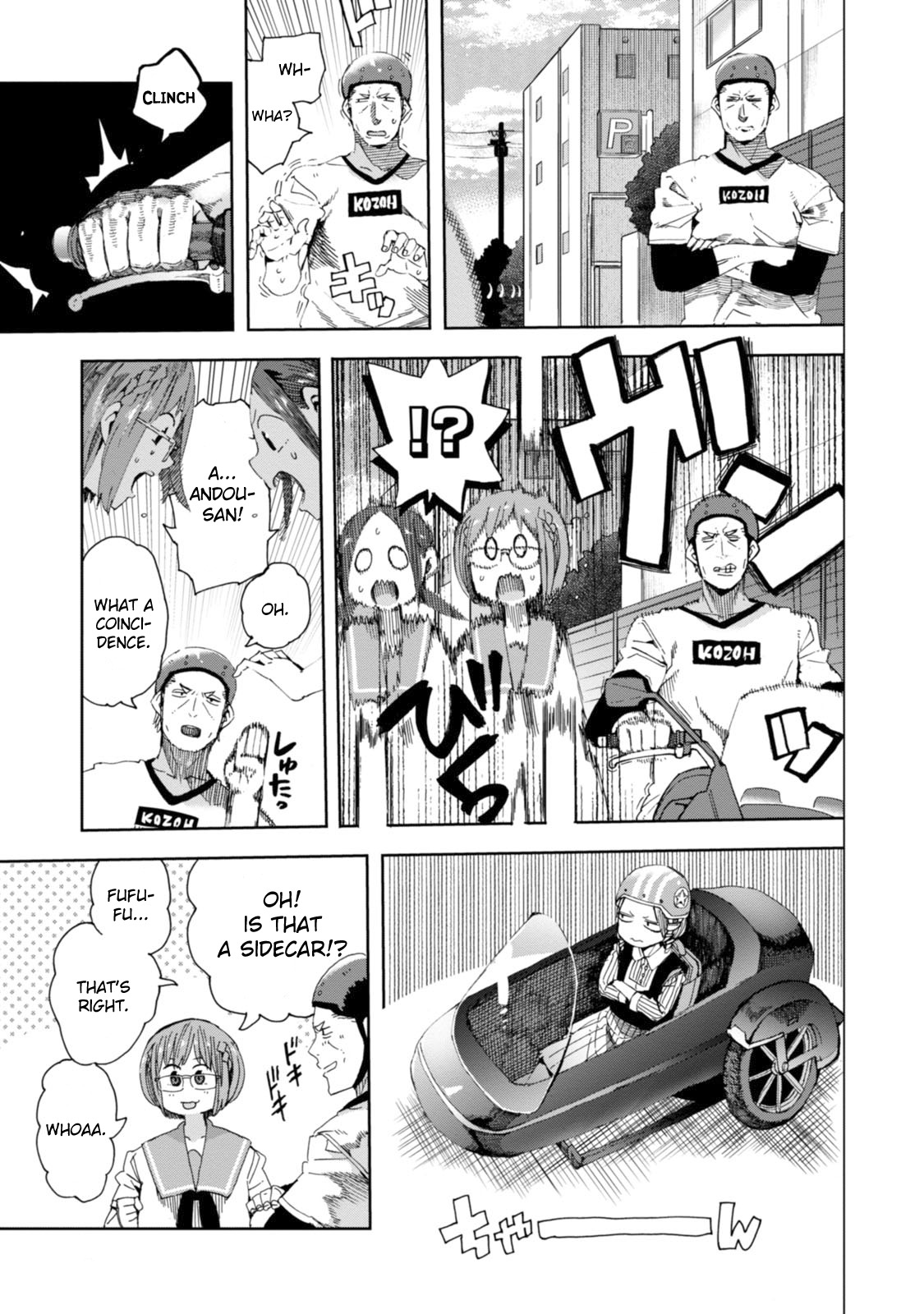 Chio-chan no Tsuugakuro Chapter 29 page 5 - Chapter 29: Andou-san and The Sidecar