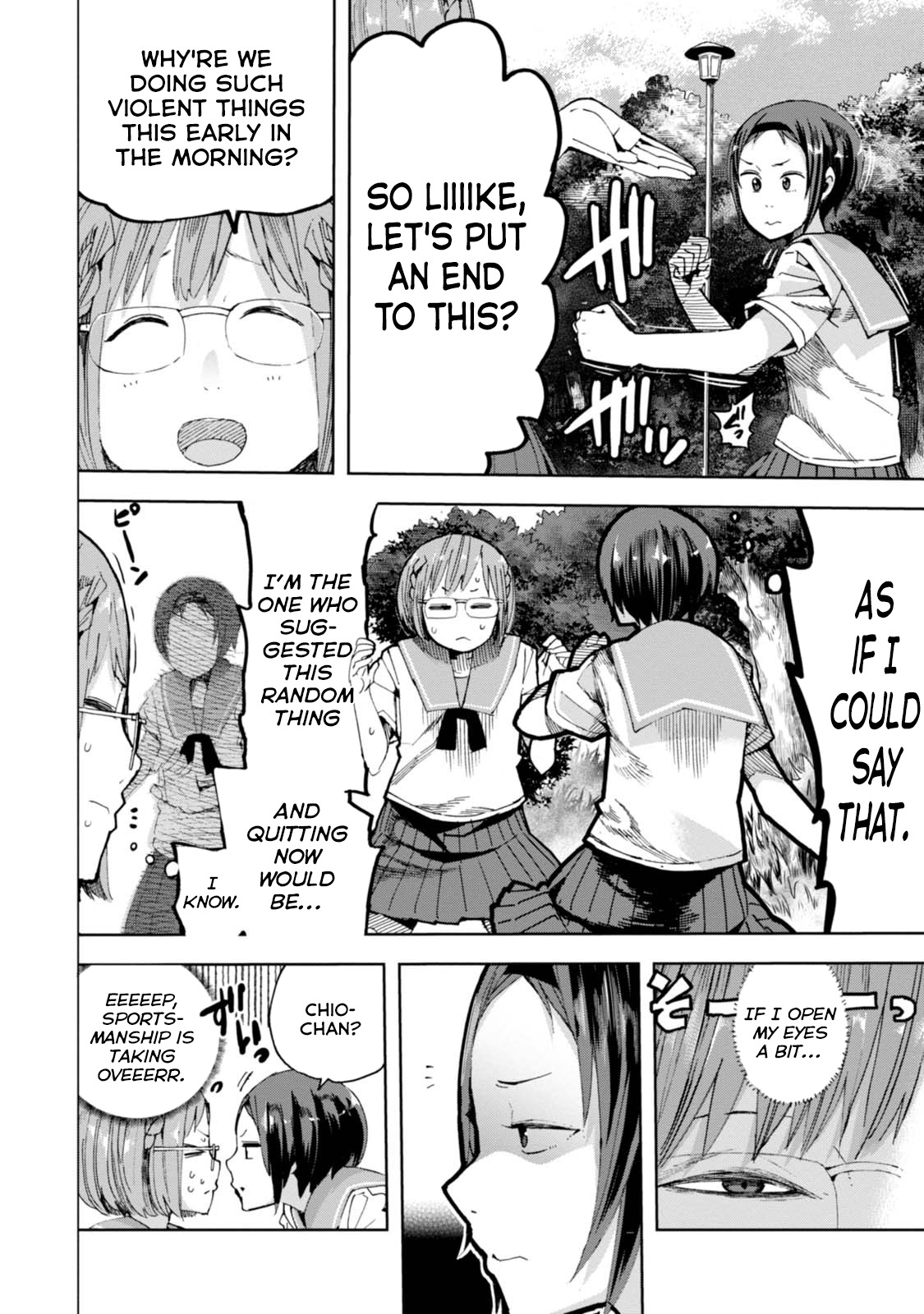 Chio-chan no Tsuugakuro Chapter 32 page 18 - Chapter 32: Bloodlust