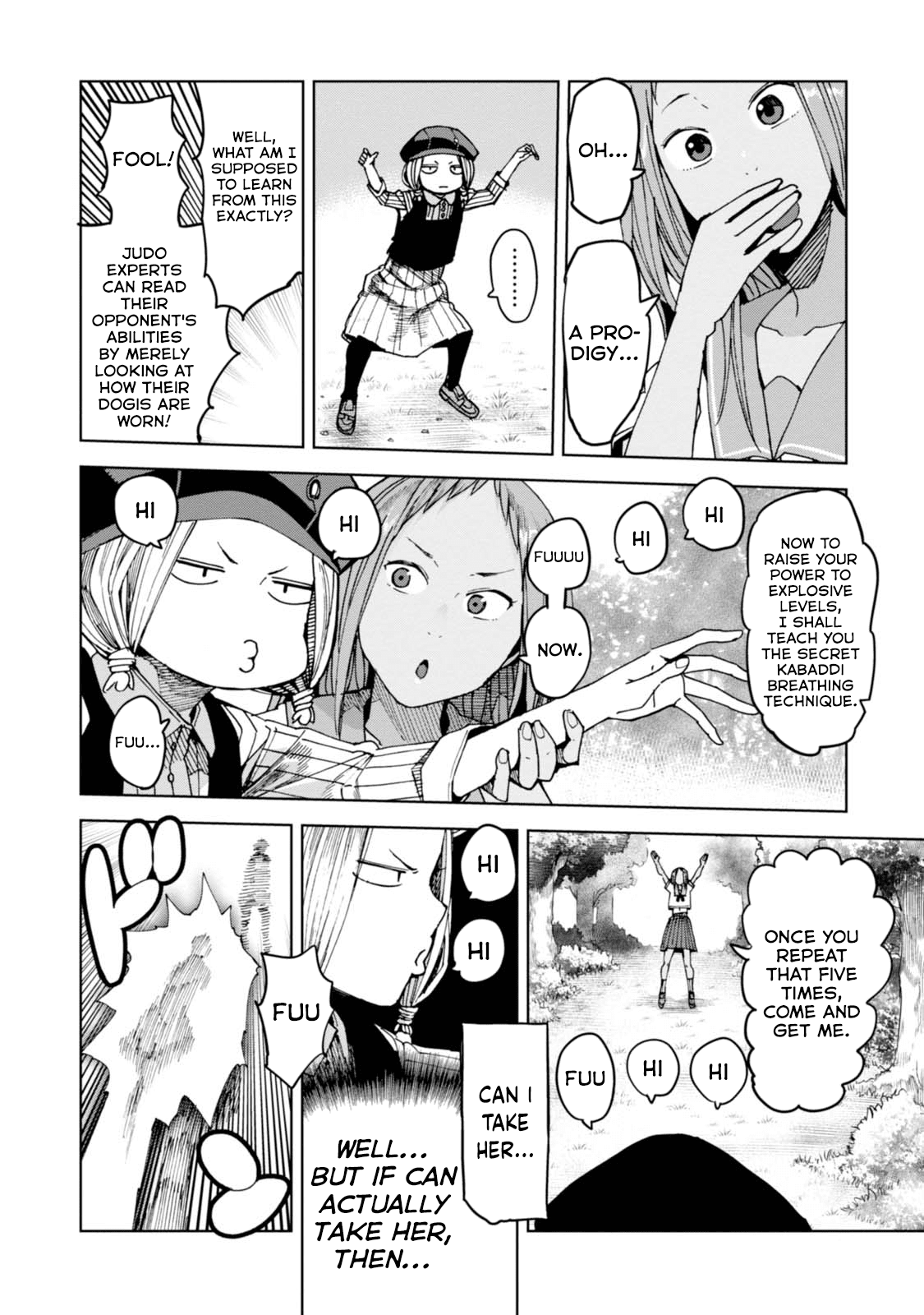 Chio-chan no Tsuugakuro Chapter 36 page 20 - Chapter 36: Chiharu, Kushitori-san, and Abhimanyu
