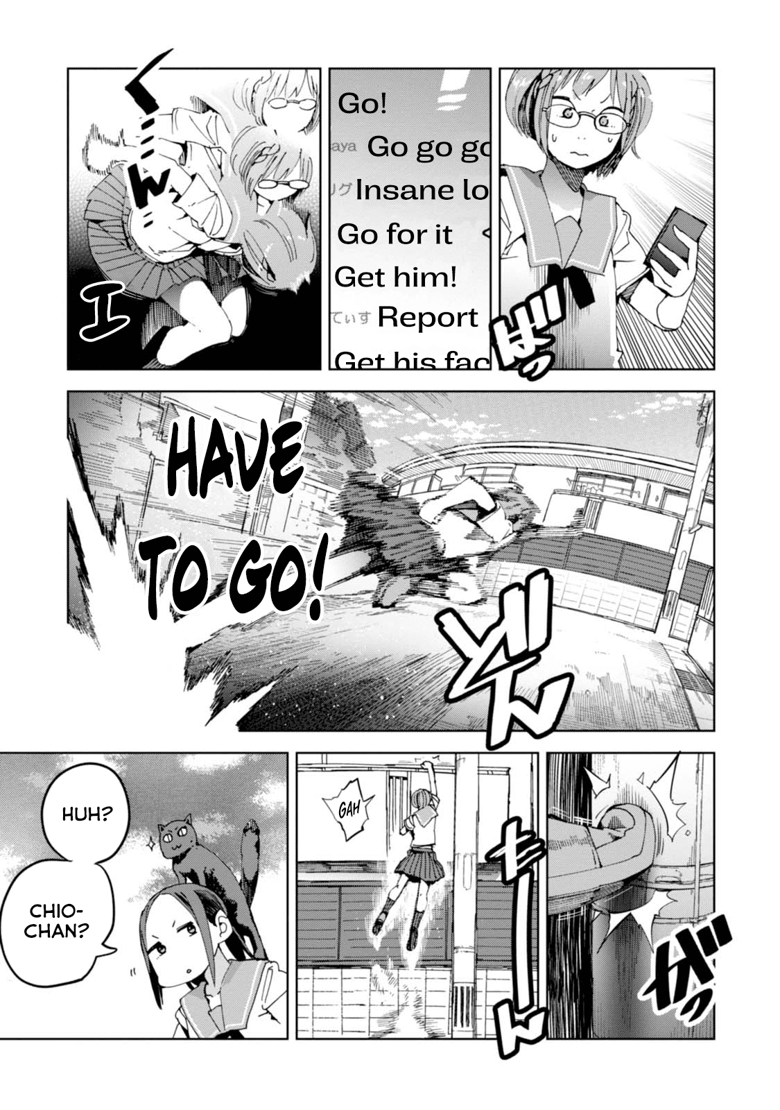 Chio-chan no Tsuugakuro Chapter 39 page 15 - Chapter 39: Just a school girl on her way to school.