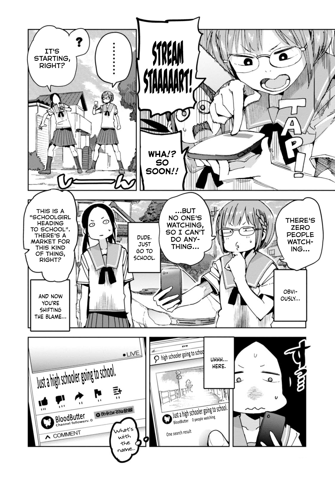 Chio-chan no Tsuugakuro Chapter 39 page 4 - Chapter 39: Just a school girl on her way to school.