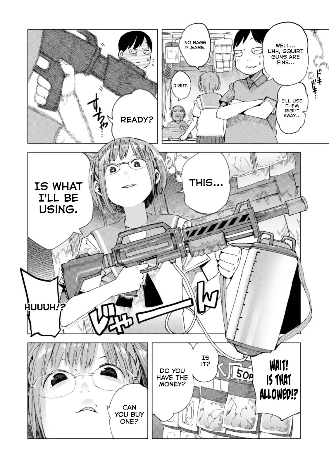 Chio-chan no Tsuugakuro Chapter 40 page 14 - Chapter 40: Straw Dog