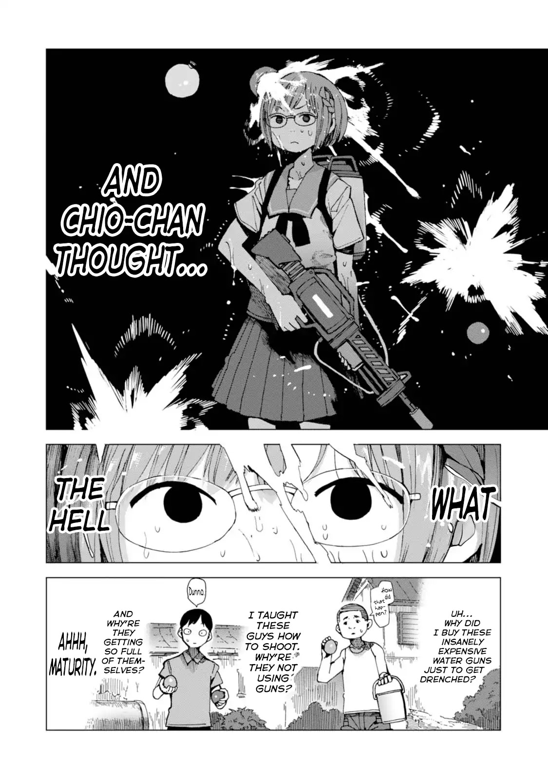 Chio-chan no Tsuugakuro Chapter 40 page 24 - Chapter 40: Straw Dog