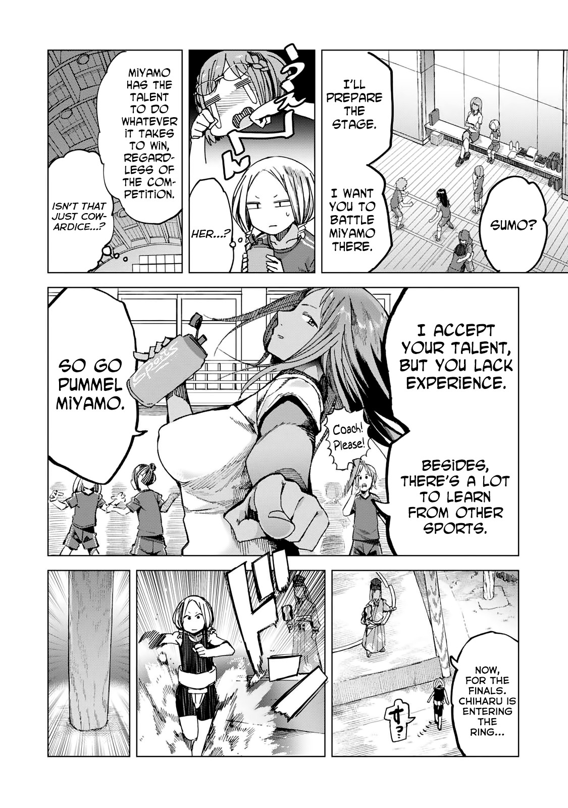 Chio-chan no Tsuugakuro Chapter 44 page 14 - Chapter 44: Sumo!