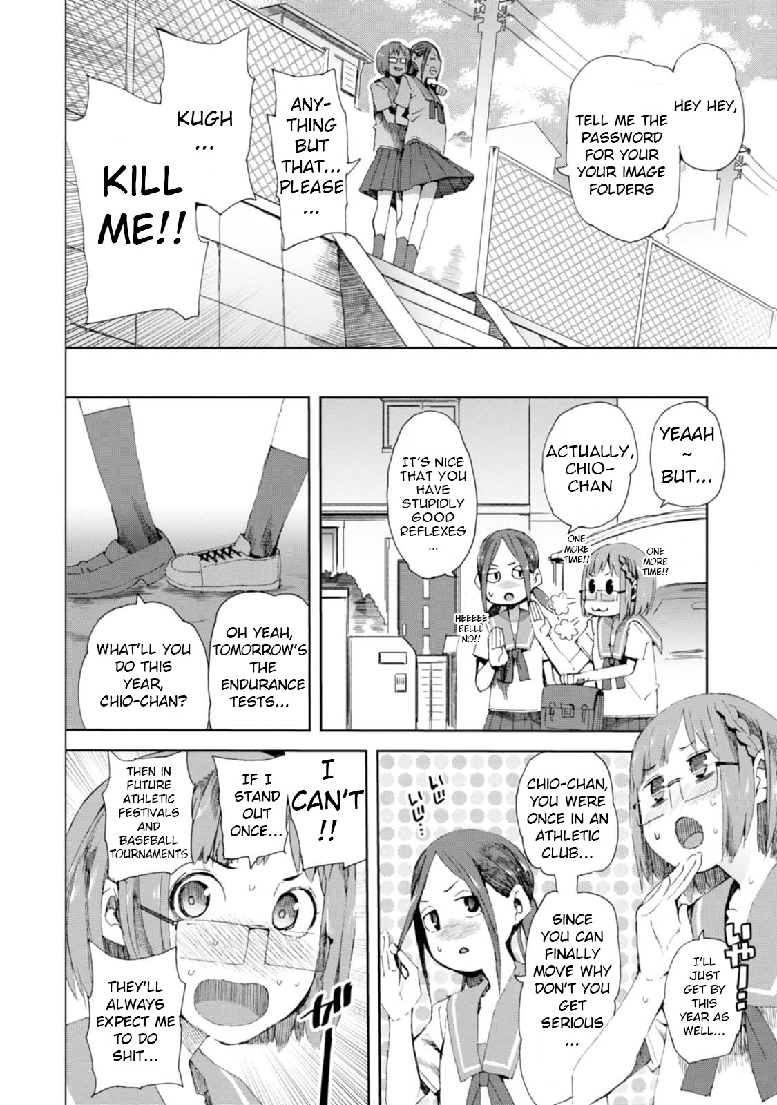 Chio-chan no Tsuugakuro Chapter 8 page 4 - Chapter 8: The Kabaddic Four