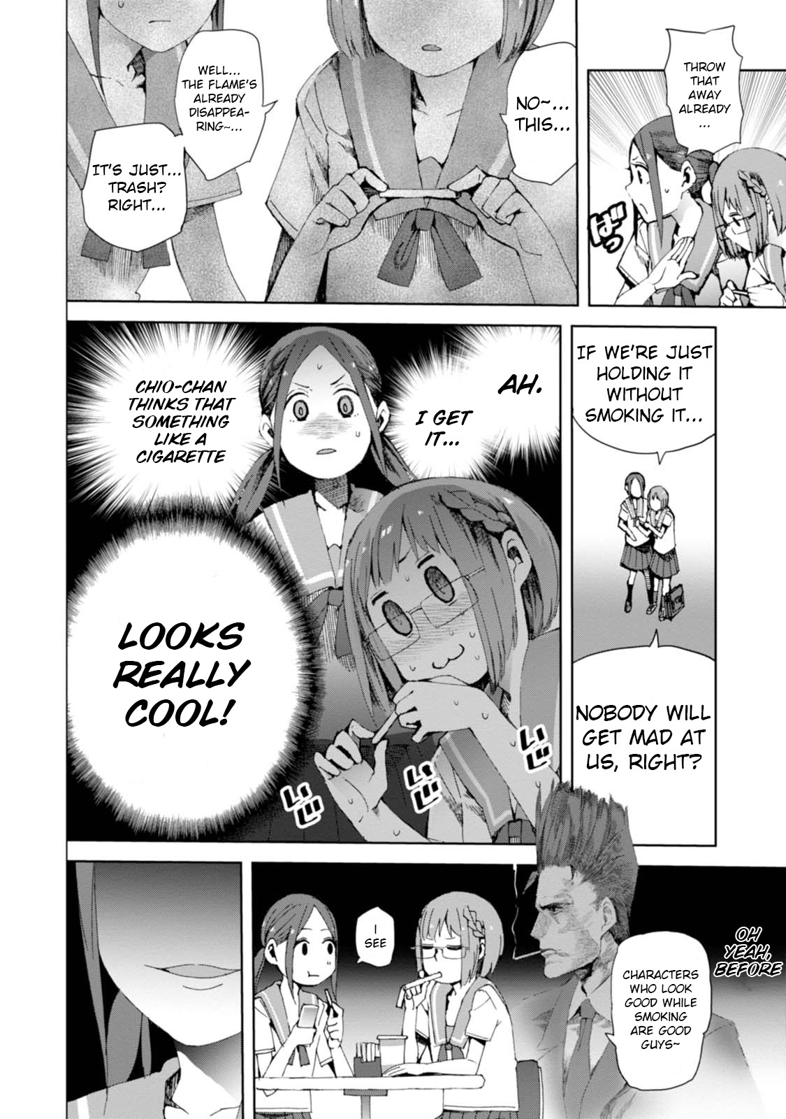 Chio-chan no Tsuugakuro Chapter 9 page 8 - Chapter 9: Smoke On The Sailor