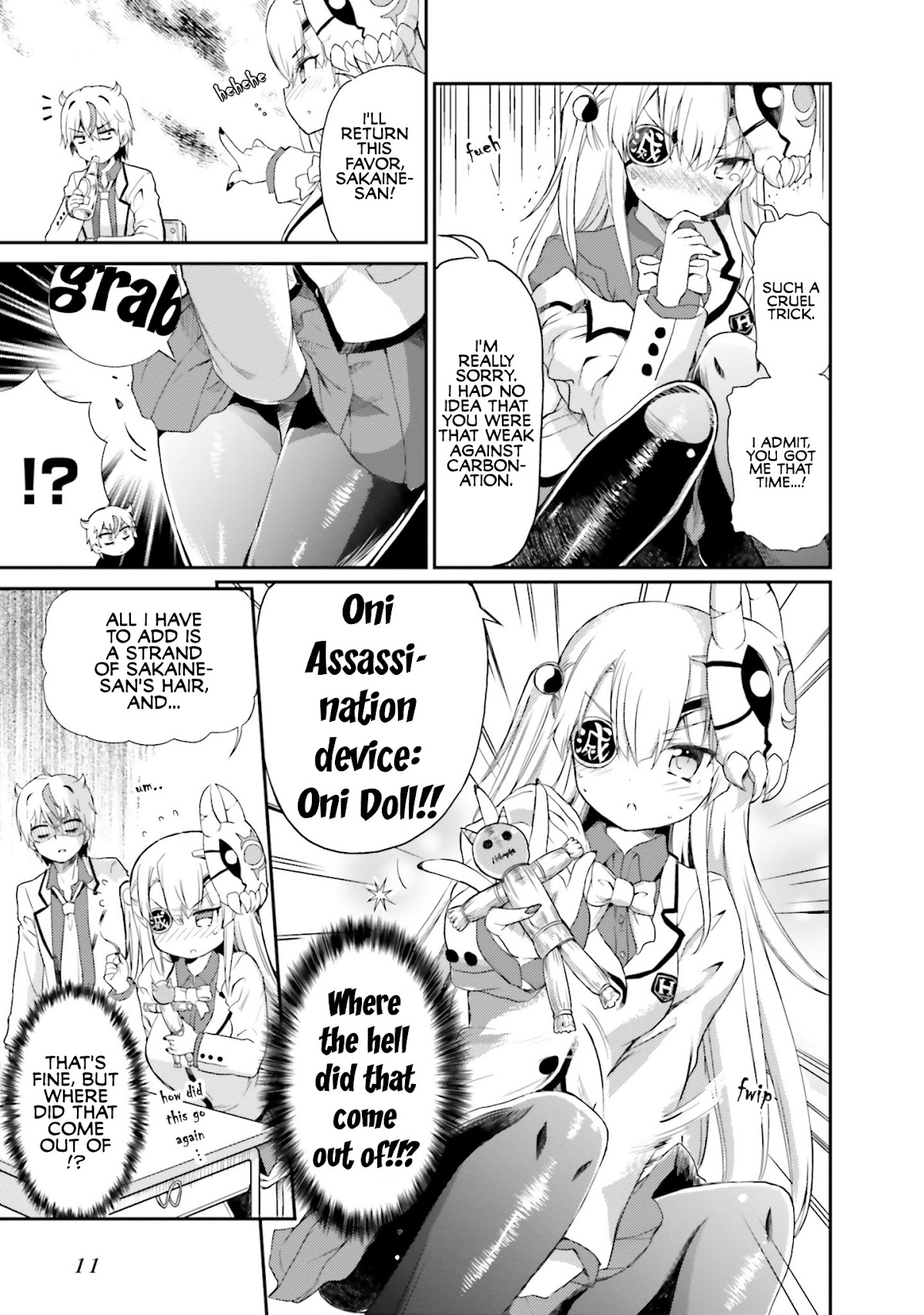 Choroidesuyo Onigoroshi-san! Chapter 1 page 11 - Chapter 1: Onigoroshi-san Who Sits Next to Me