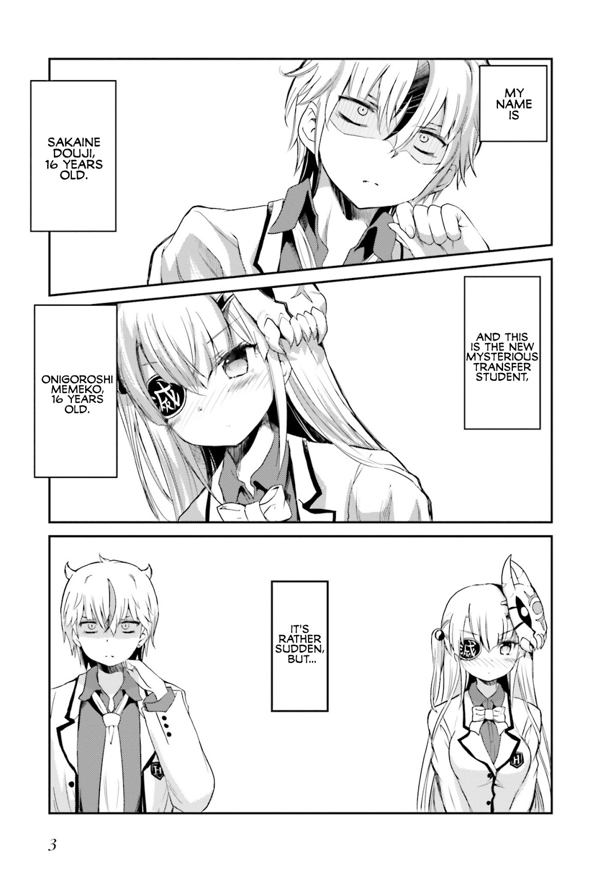 Choroidesuyo Onigoroshi-san! Chapter 1 page 3 - Chapter 1: Onigoroshi-san Who Sits Next to Me