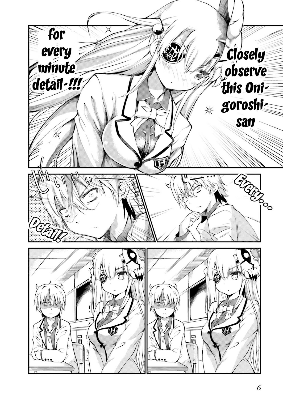 Choroidesuyo Onigoroshi-san! Chapter 1 page 6 - Chapter 1: Onigoroshi-san Who Sits Next to Me