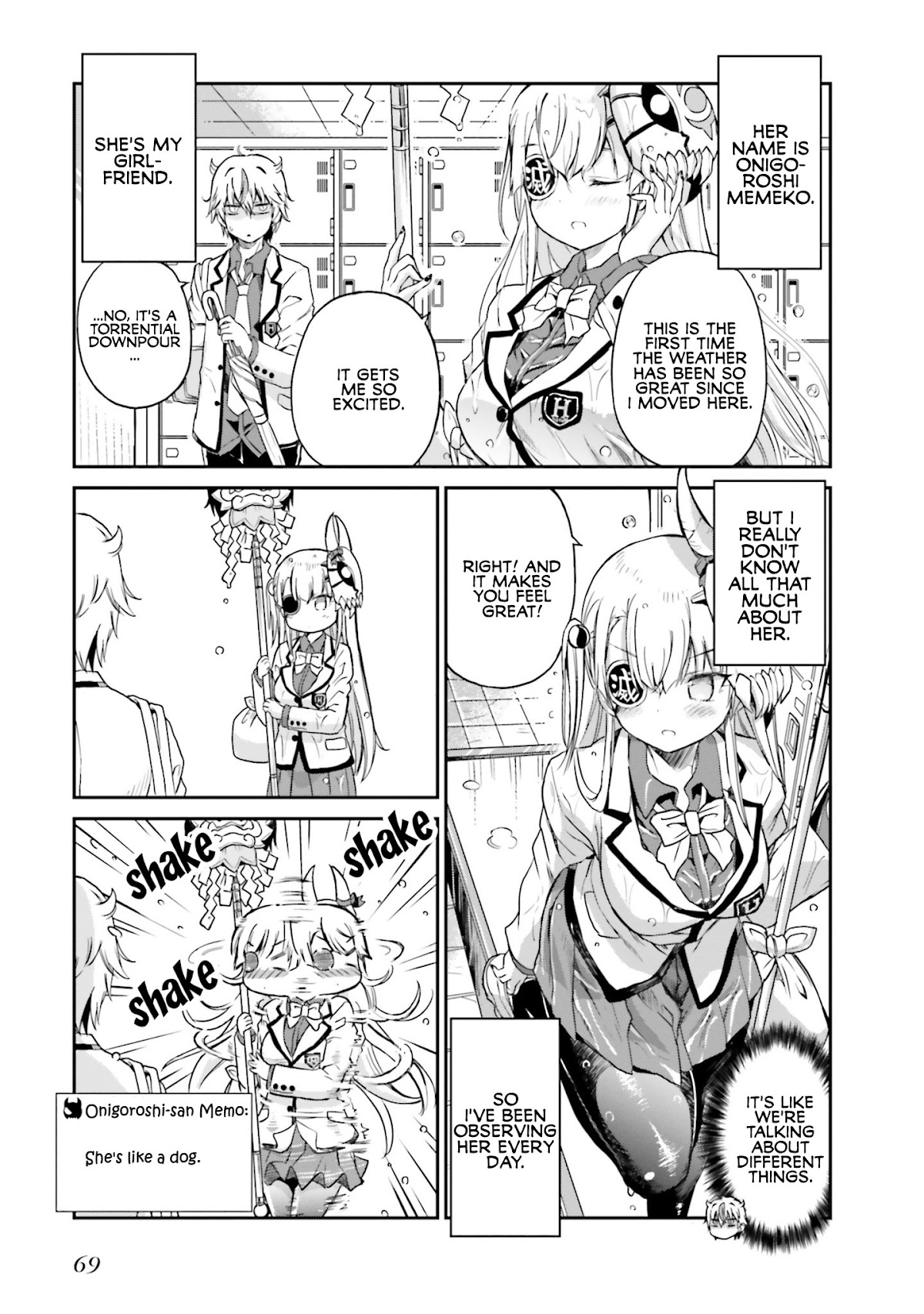 Choroidesuyo Onigoroshi-san! Chapter 4 page 3 - Chapter 4: Onigoroshi-san is Drenched