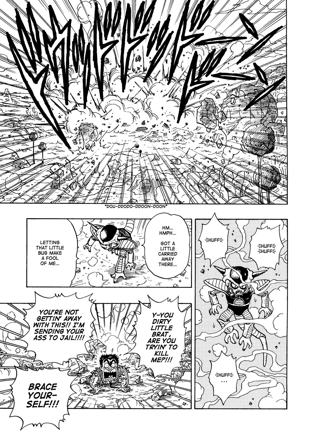 Chou Kochikame Chapter 4 page 9 - Chapter 4: 	Kochikame x Dragon Ball - This is the Police Station in Front of Dragon Park on Planet Namek