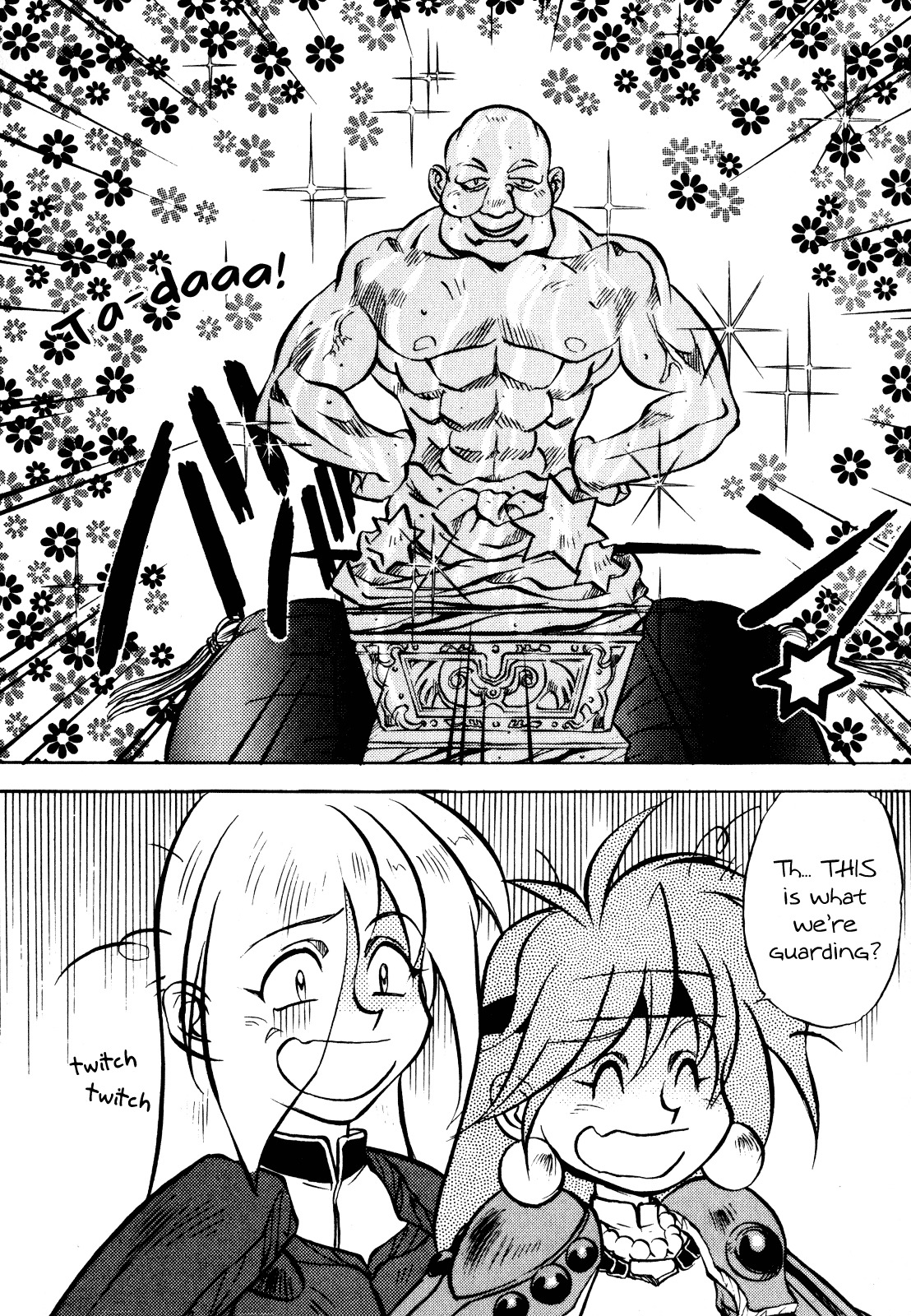 Choubaku Mahouden Slayers Chapter 2 page 4 - Chapter 2: Guard The Golden Muscle!