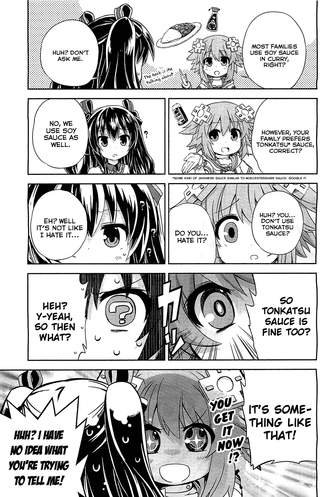 Choujigen Game Neptune - Hello New World Chapter 3 page 9 - Chapter 3 : Do You...Hate Sauce?