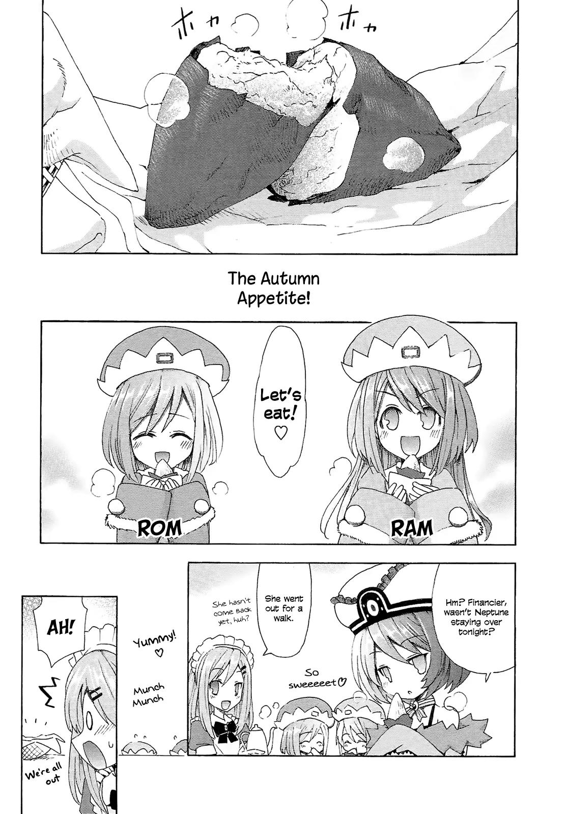 Choujigen Game Neptune - Megami Tsuushin Chapter 11 page 1 - Chapter 11: Beware of Overeating! The Goddesses and the Autumn Appetite