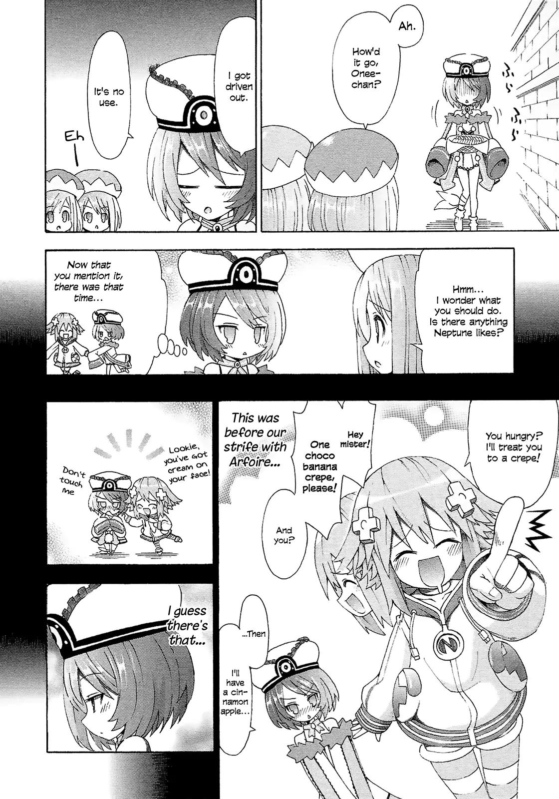 Choujigen Game Neptune - Megami Tsuushin Chapter 11 page 10 - Chapter 11: Beware of Overeating! The Goddesses and the Autumn Appetite