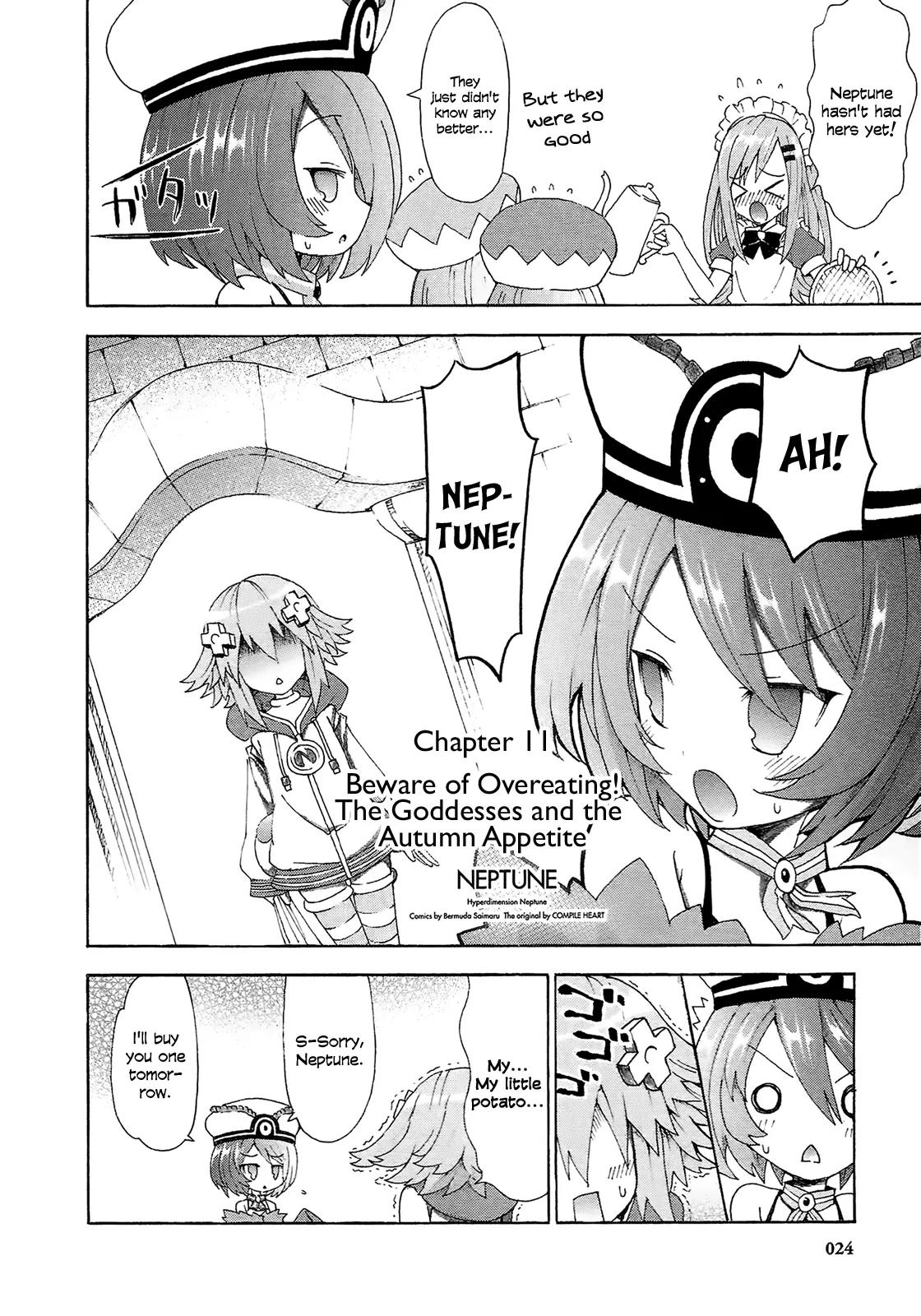 Choujigen Game Neptune - Megami Tsuushin Chapter 11 page 2 - Chapter 11: Beware of Overeating! The Goddesses and the Autumn Appetite