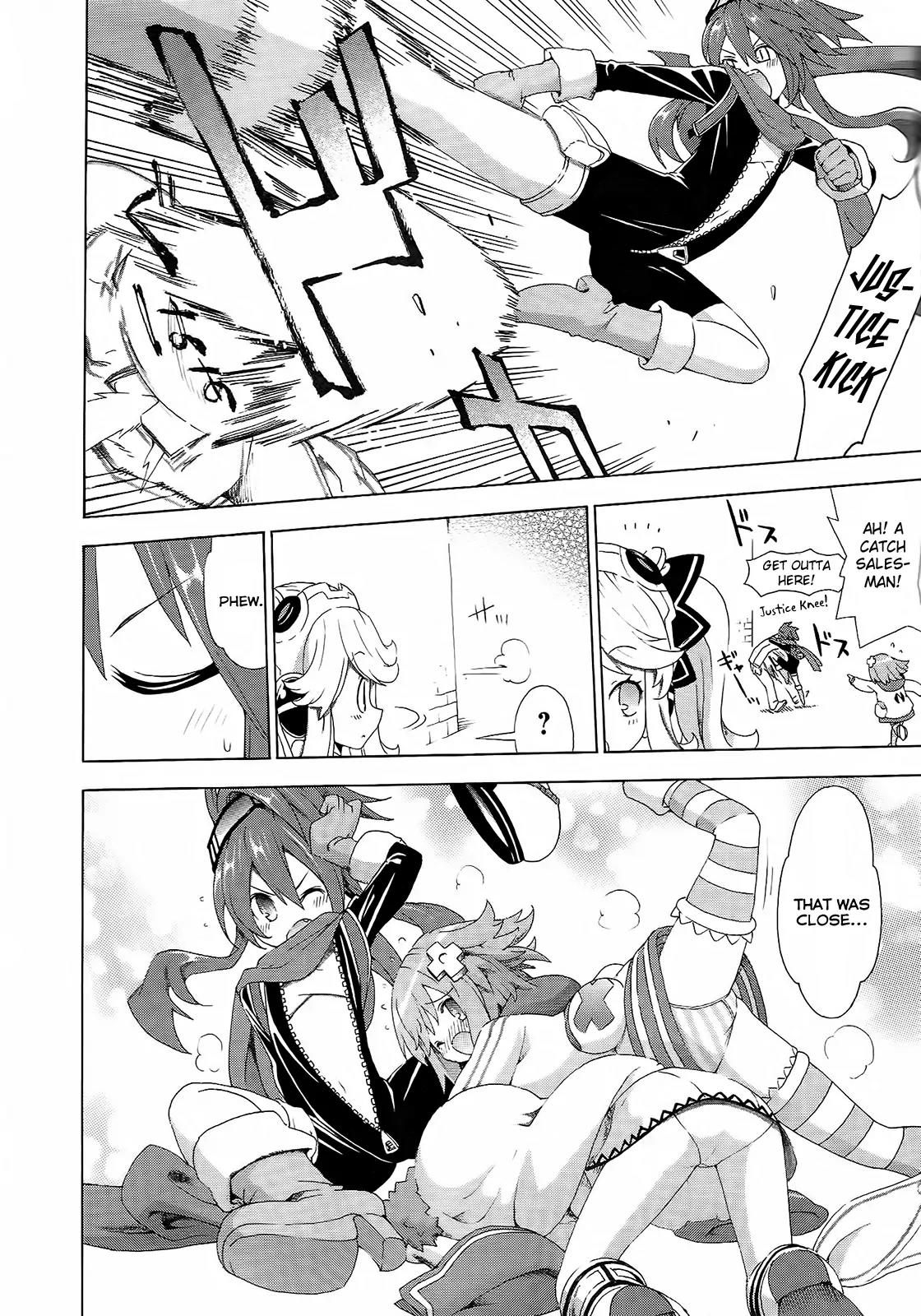 Choujigen Game Neptune - Megami Tsuushin Chapter 5 page 10 - Chapter 5: I Will Never Allow Evil In Gamindustri! Superhero Nippon Ichi!