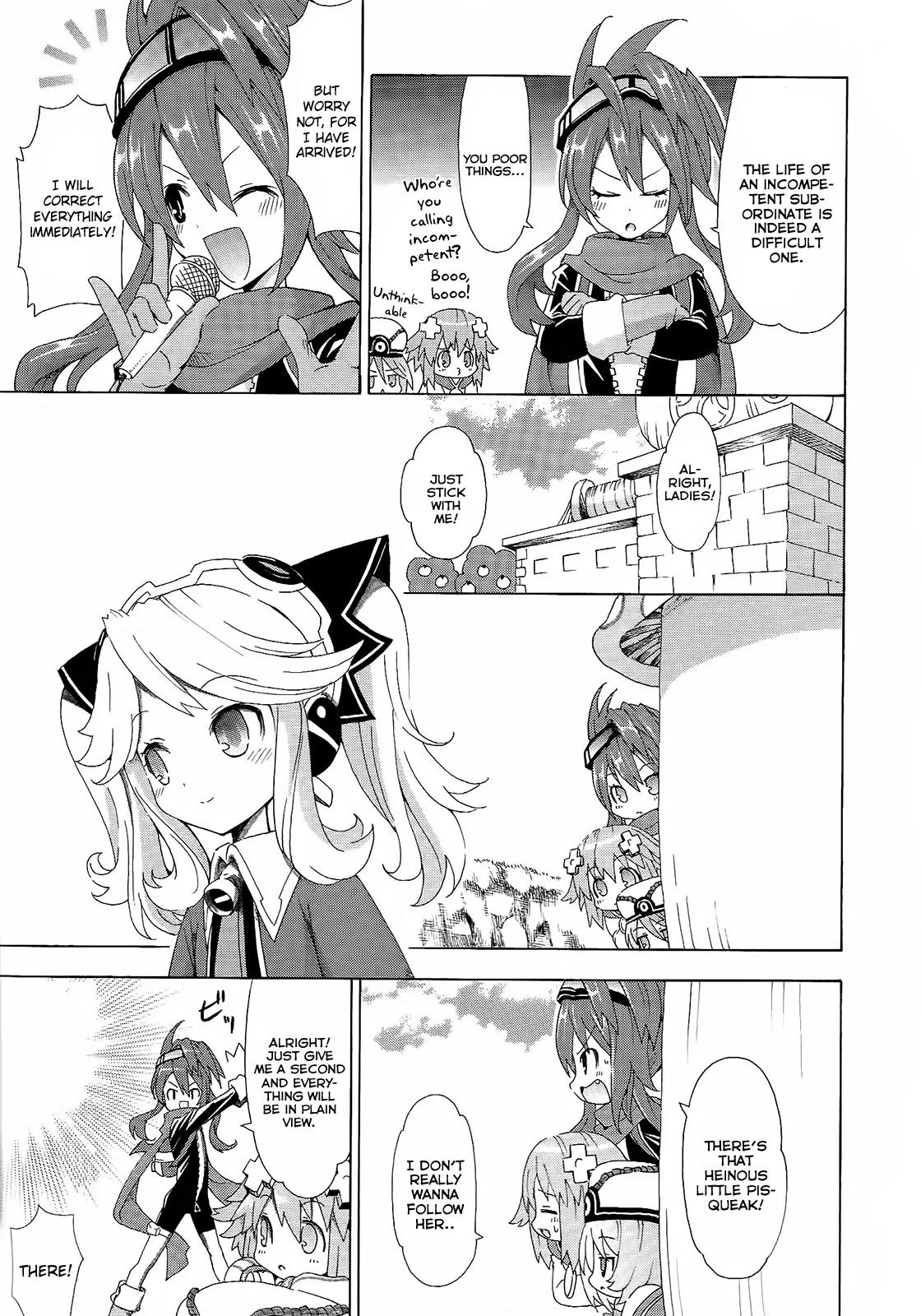 Choujigen Game Neptune - Megami Tsuushin Chapter 5 page 7 - Chapter 5: I Will Never Allow Evil In Gamindustri! Superhero Nippon Ichi!