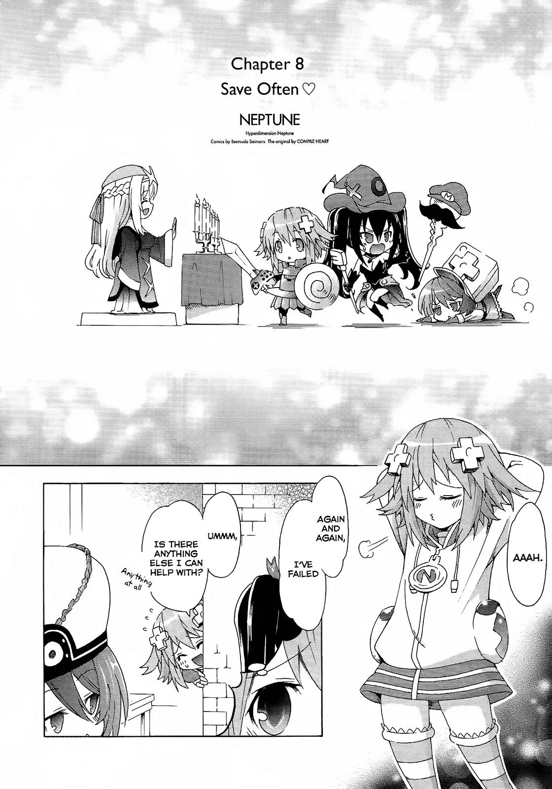 Choujigen Game Neptune - Megami Tsuushin Chapter 8 page 2 - Chapter 8: Save Often ♡
