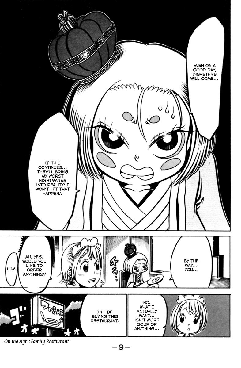 Choujin Gakuen Chapter 9 page 11 - Chapter 9: Fighting Over the Homeless Girl and Mr. Higan's Struggle Against His Divorce.