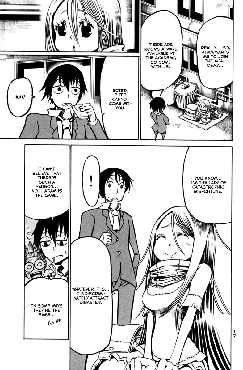 Choujin Gakuen Chapter 9 page 19 - Chapter 9: Fighting Over the Homeless Girl and Mr. Higan's Struggle Against His Divorce.