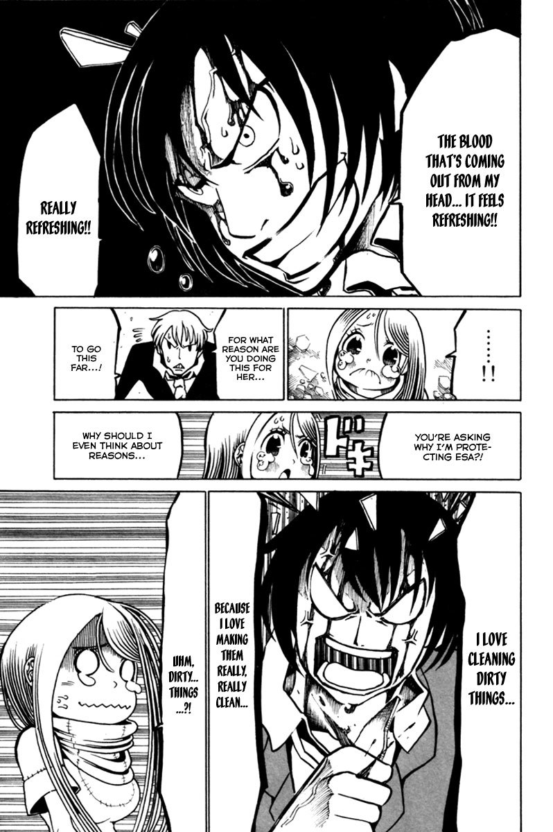 Choujin Gakuen Chapter 9 page 33 - Chapter 9: Fighting Over the Homeless Girl and Mr. Higan's Struggle Against His Divorce.